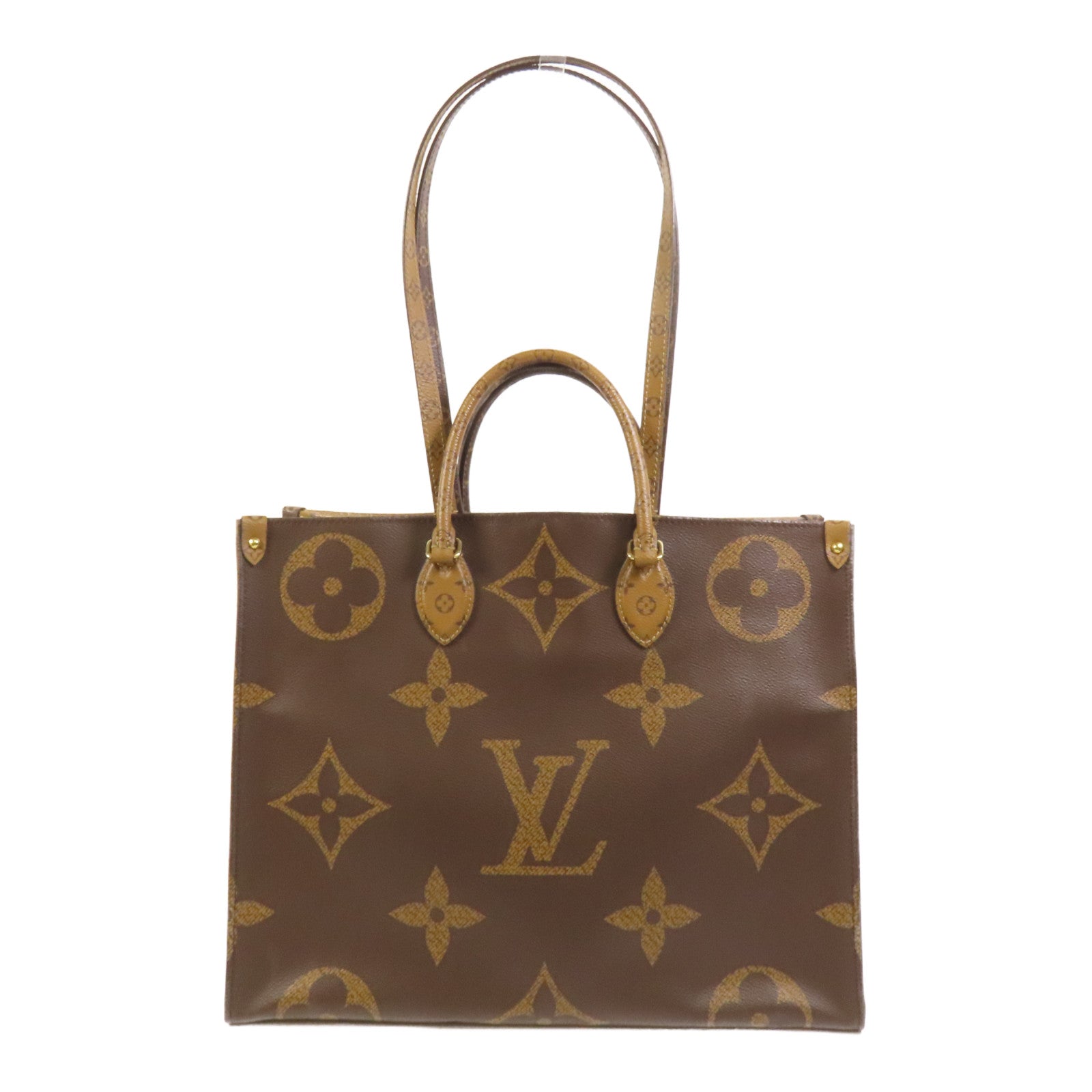 LOUIS VUITTON 【激減優惠】Monogram Giant Reverse On The Go GM金扣手挽肩背兩用袋