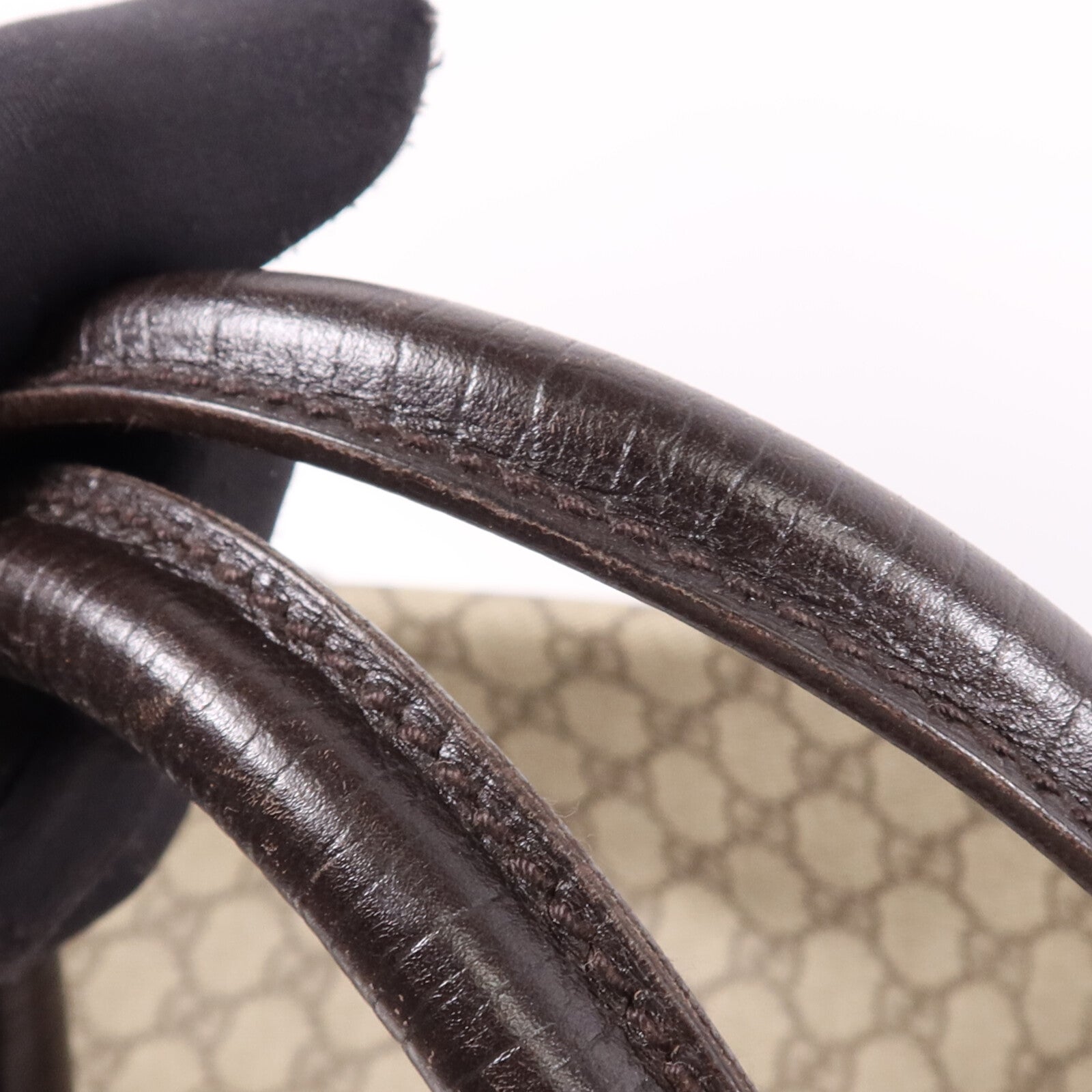 GUCCI 塗層帆布Tote Bag銀扣手挽袋