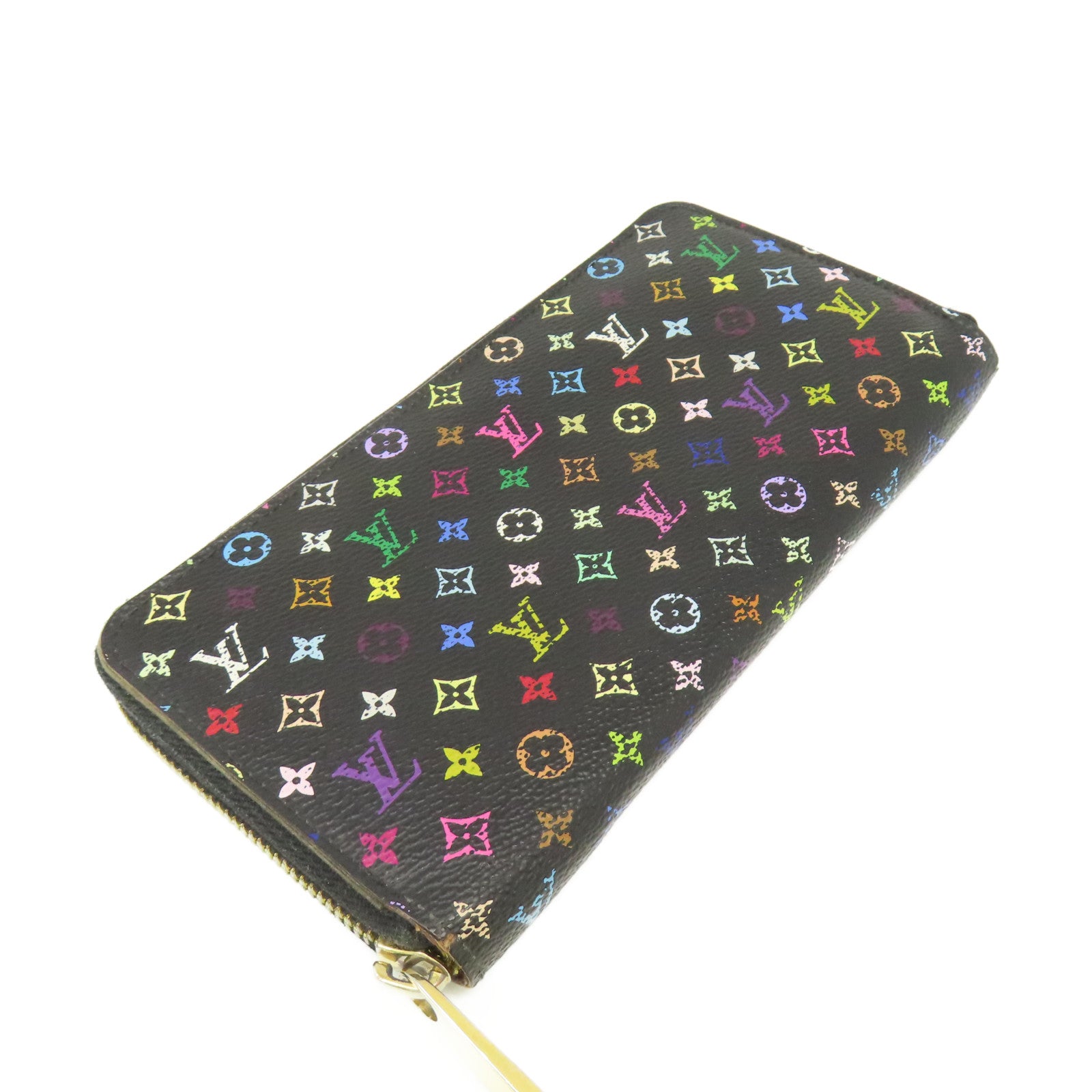 LOUIS VUITTON 【激減優惠】Monogram Multicolore Zippy wallet金扣長錢包黑色