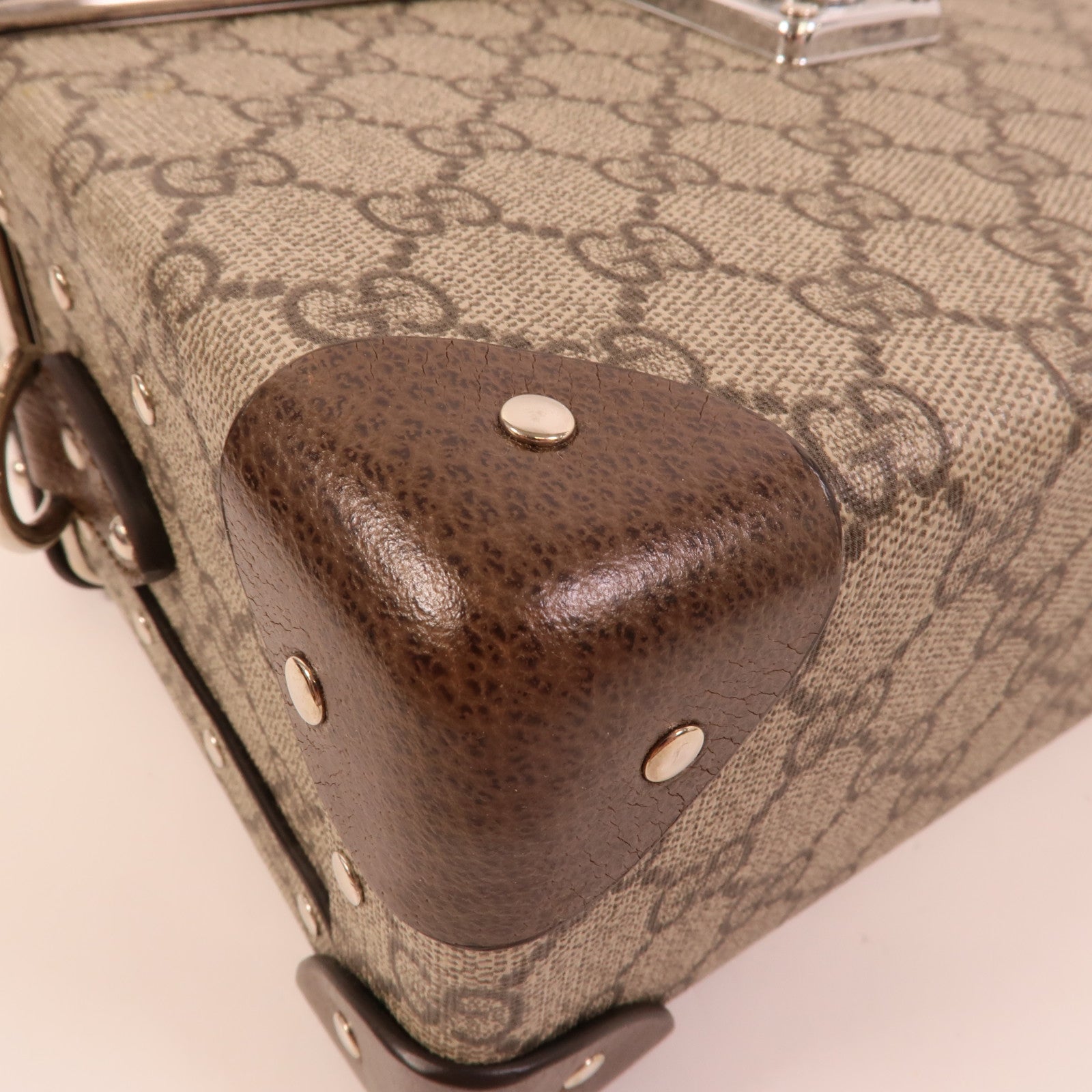 GUCCI 塗層帆布Globe Trotter GG Beauty Case手挽肩背兩用袋