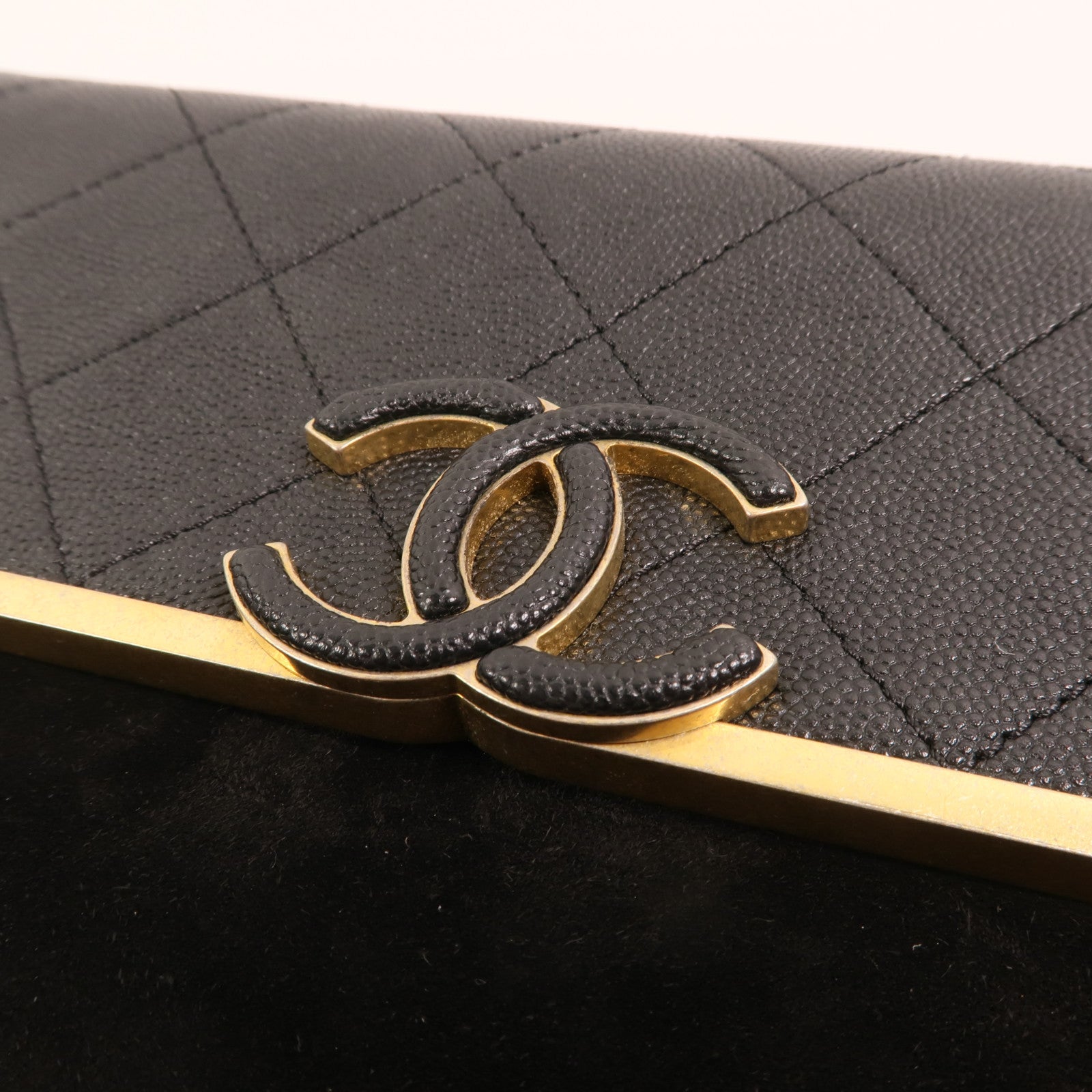 CHANEL 牛皮皮革/麂皮皮革Lady Coco Flap Quilted Bag金扣鏈帶肩背袋