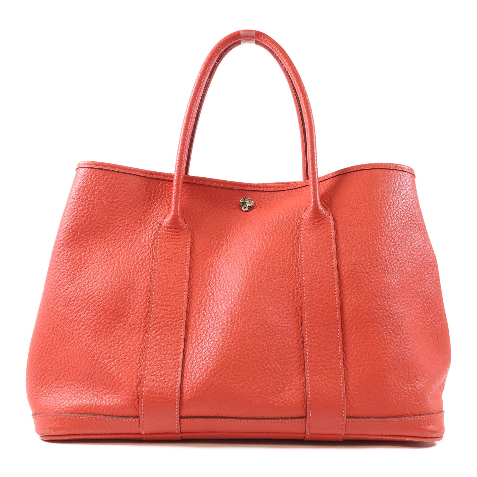 HERMES Negonda皮革GardenParty PM銀扣手挽袋Bougainvillier