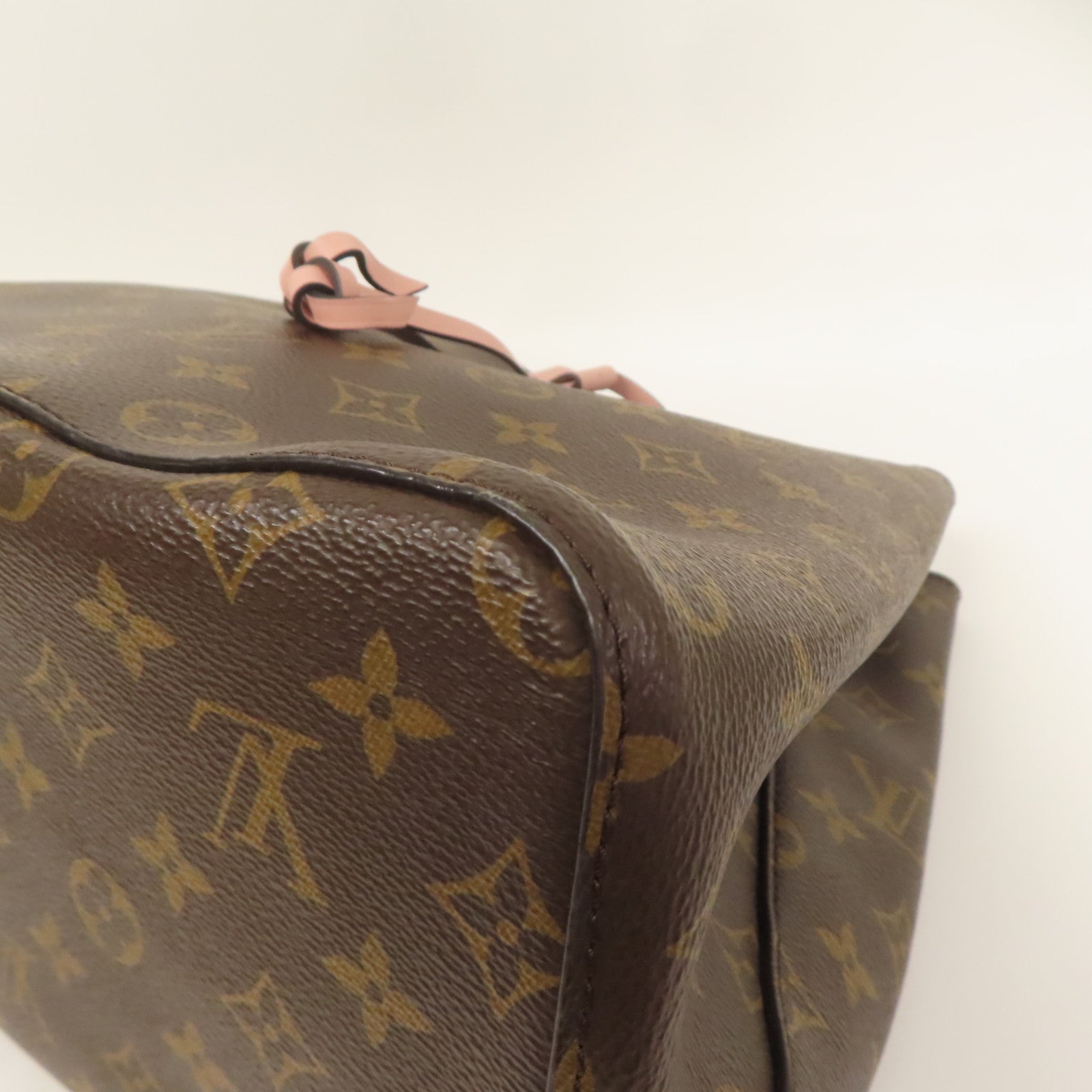 LOUIS VUITTON Monogram Neo Noe金扣手挽肩背兩用袋棕色/粉紅色