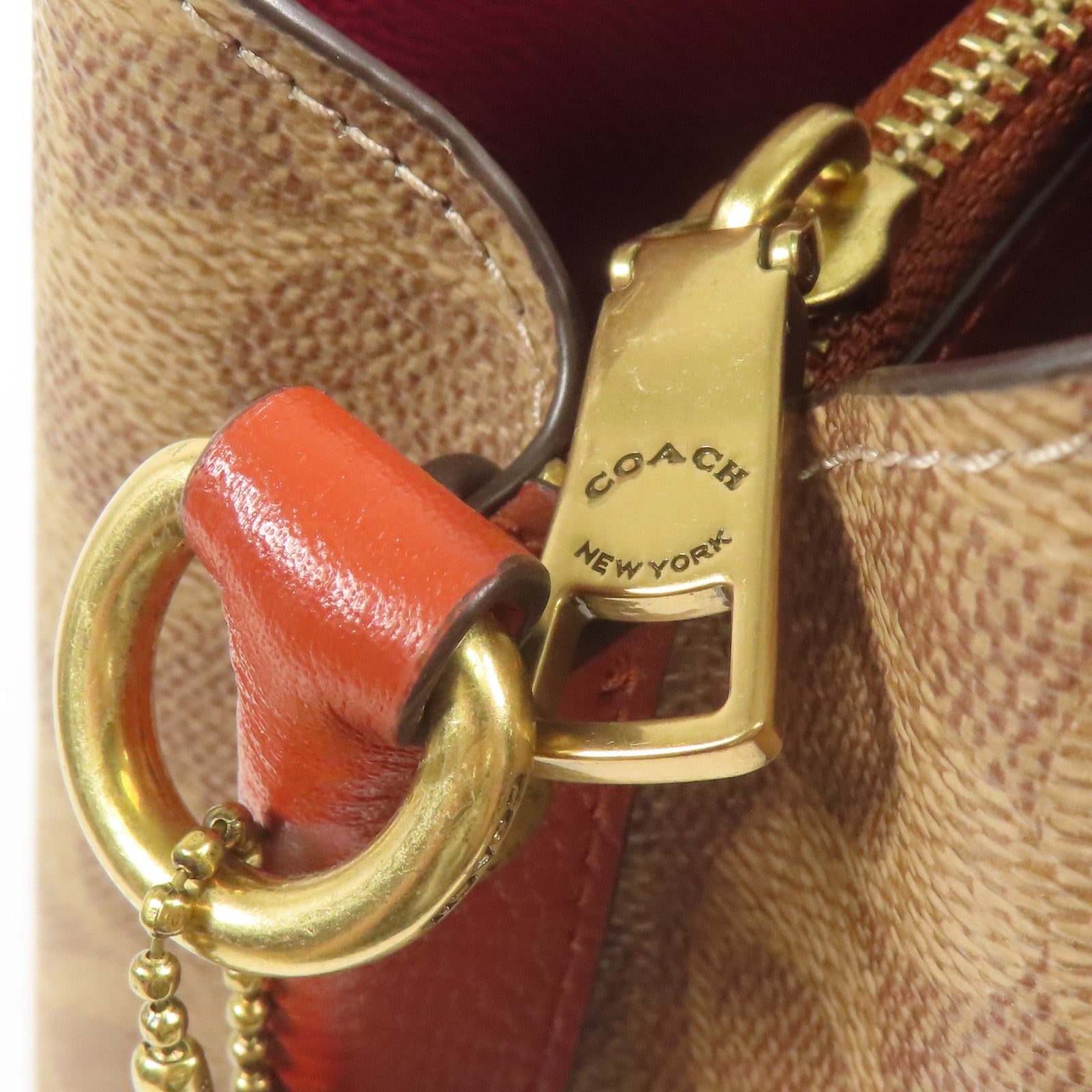 COACH 塗層帆布Shoulder Bag金扣手挽肩背兩用袋