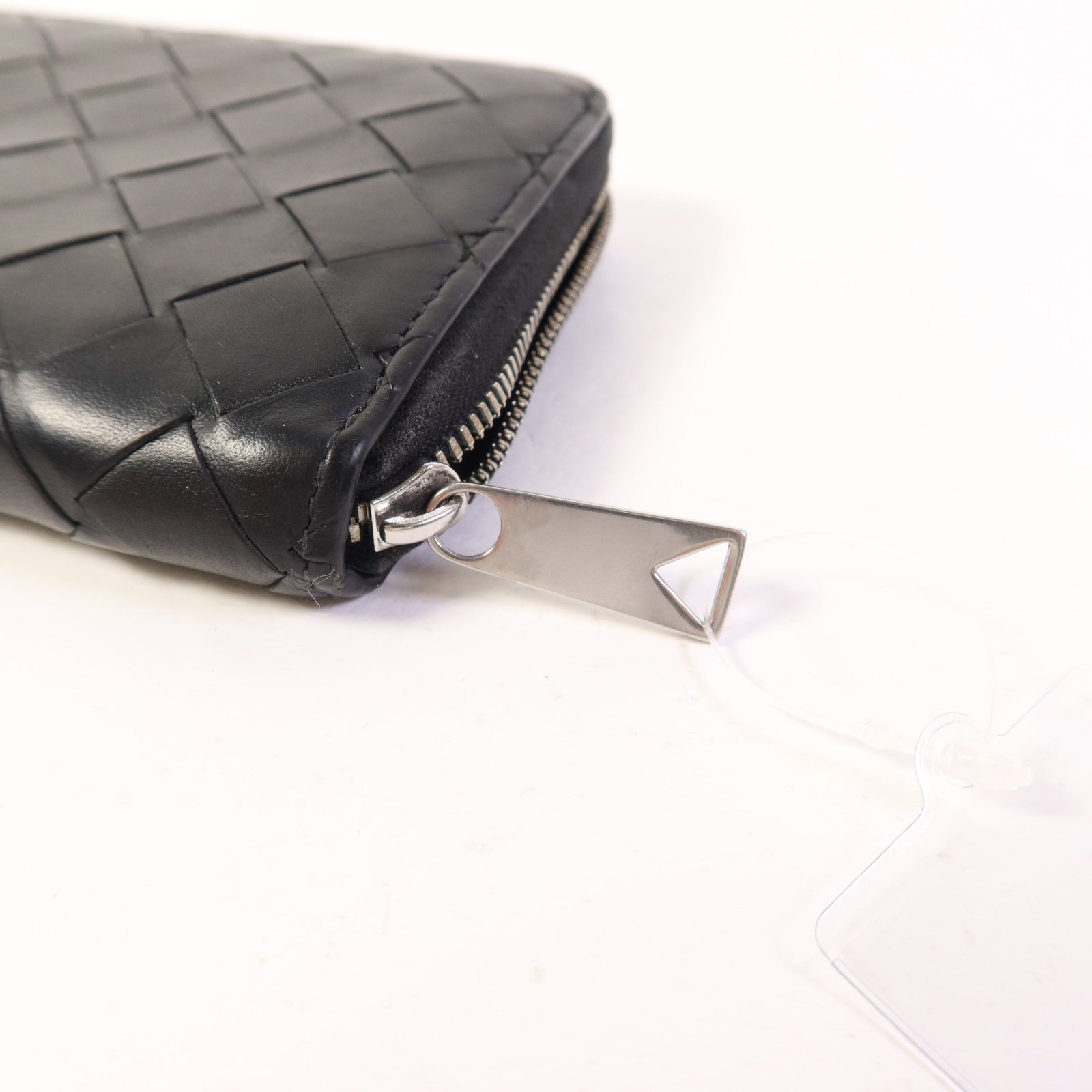 BOTTEGA VENETA 織紋皮革Long Round Wallet銀扣長錢包