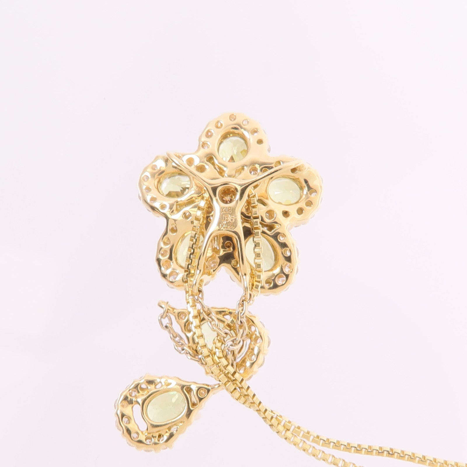 JEWELRY 18K黃金Demantoid Garnet Diamond Necklace翠榴石/鑽石項鍊
