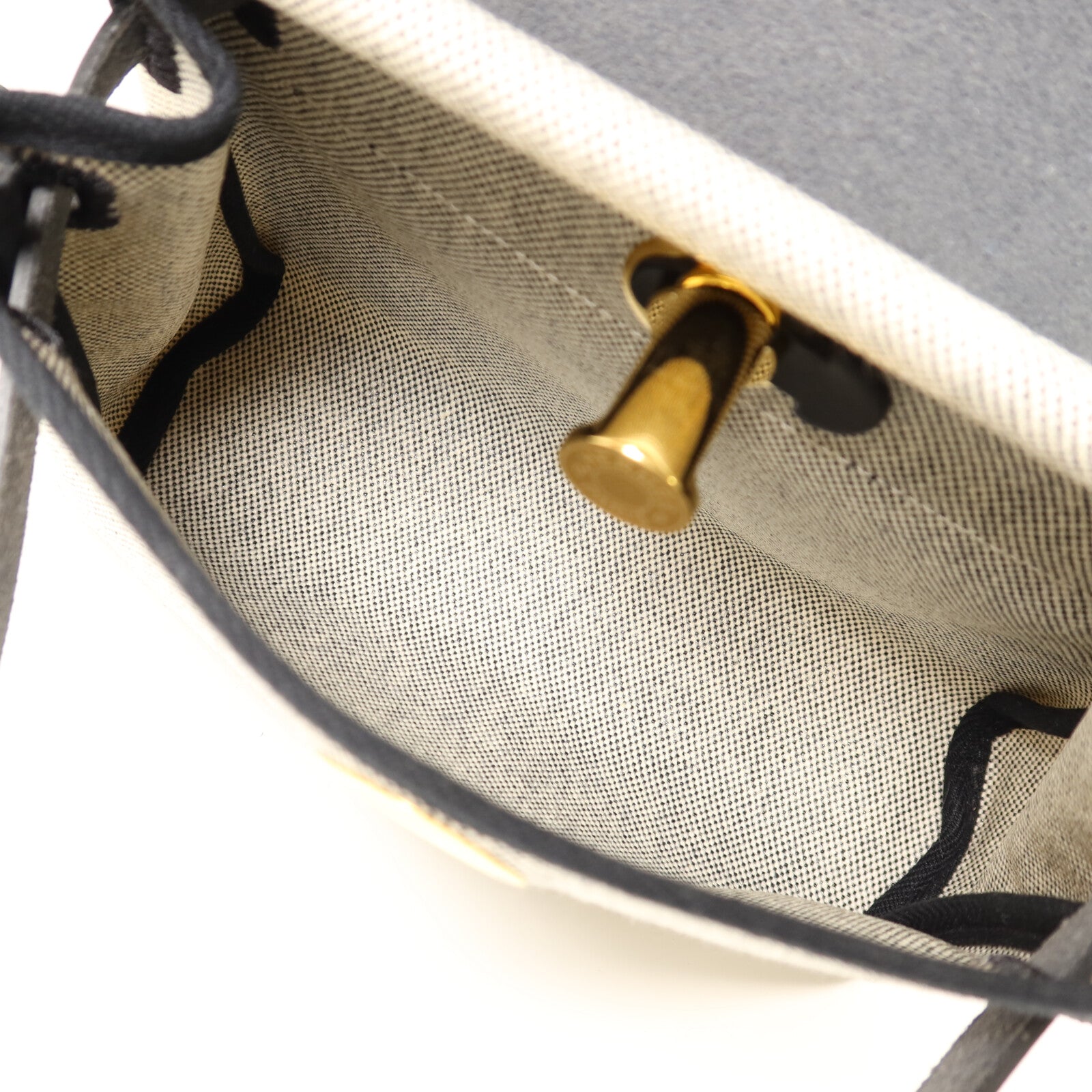HERMES Toile H帆布Mini Herbag金扣肩背袋Noir