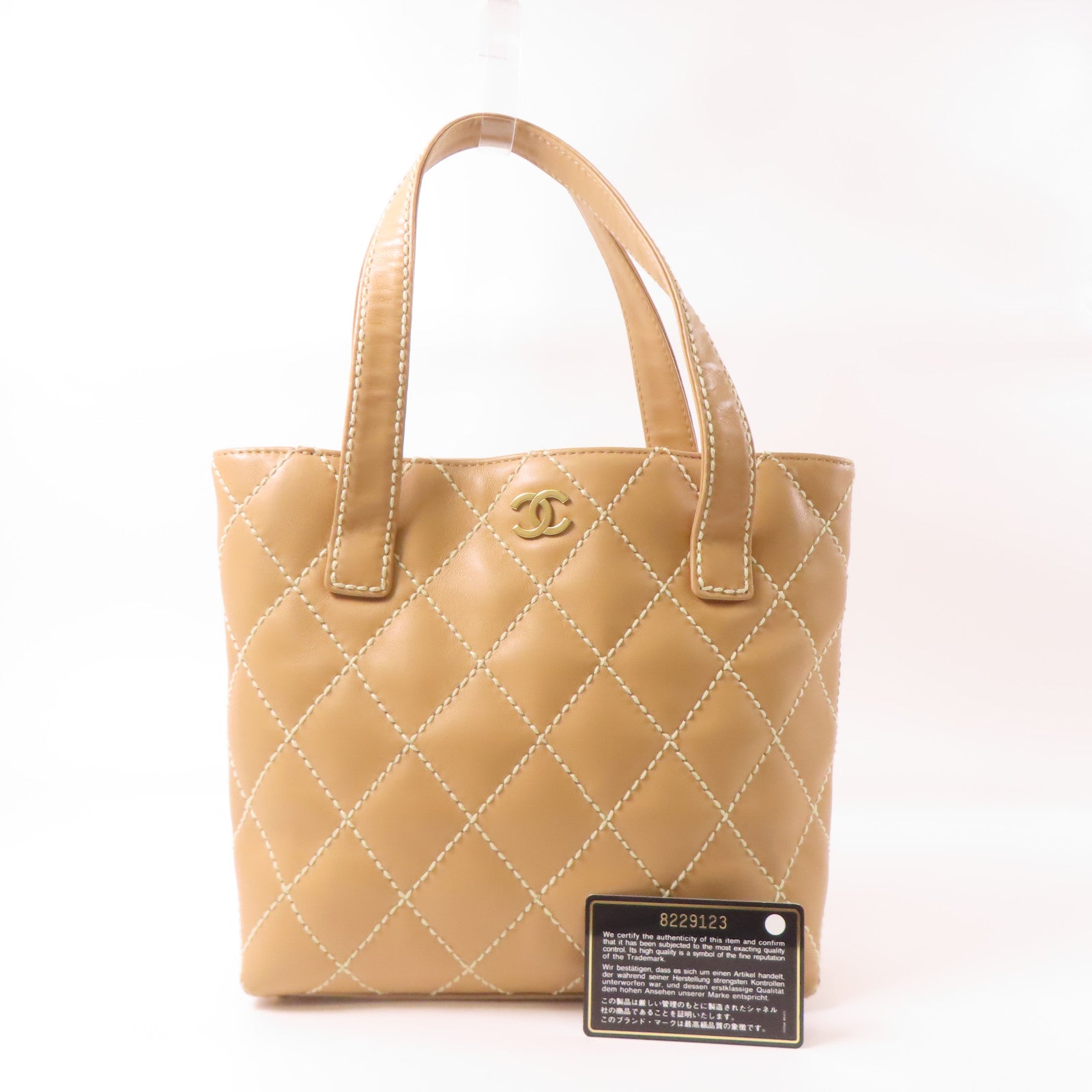 CHANEL 菱格牛皮皮革Shoulder Bag肩背袋啡色