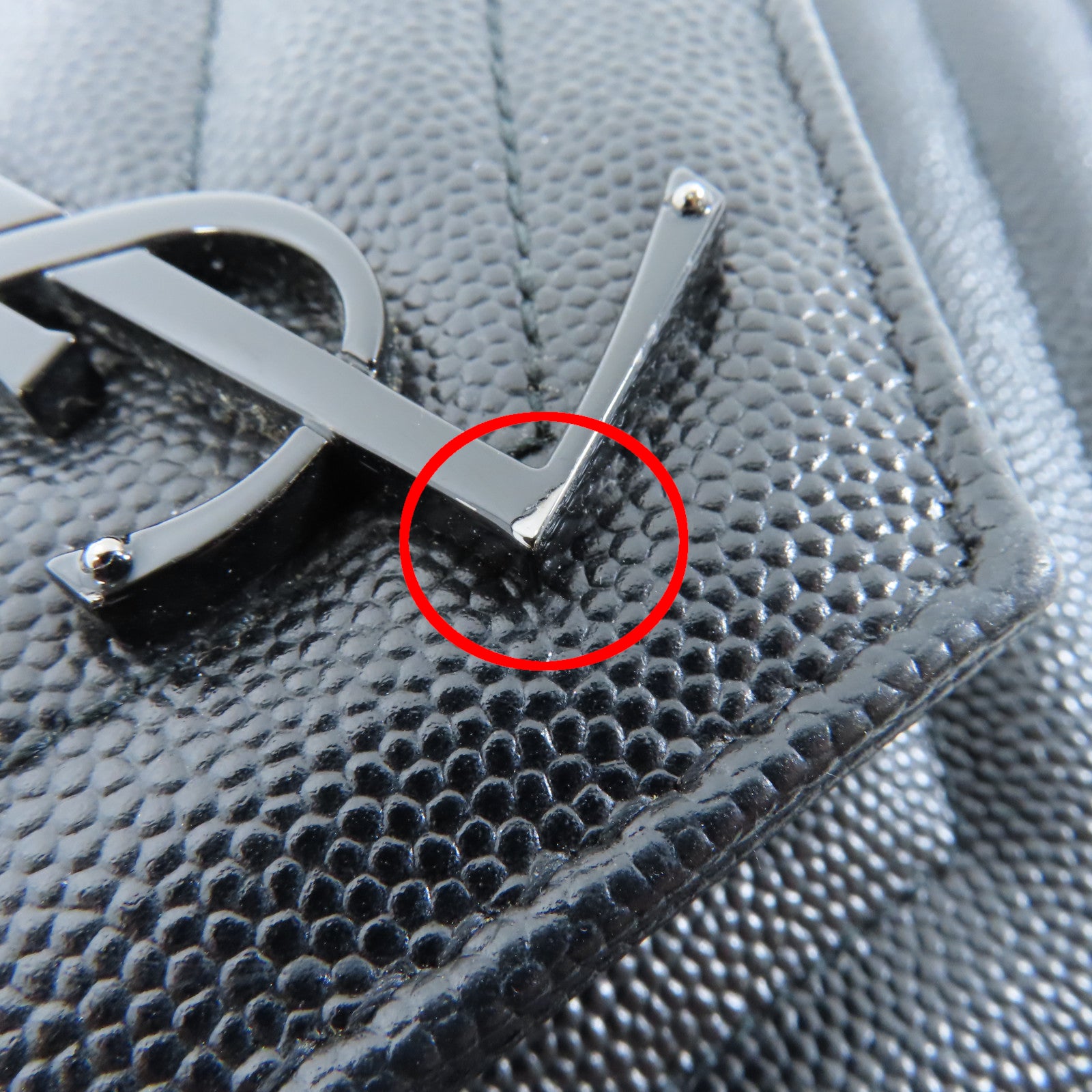 SAINT LAURENT 牛皮皮革Chain Shoulder Bag鏈帶肩背袋黑色