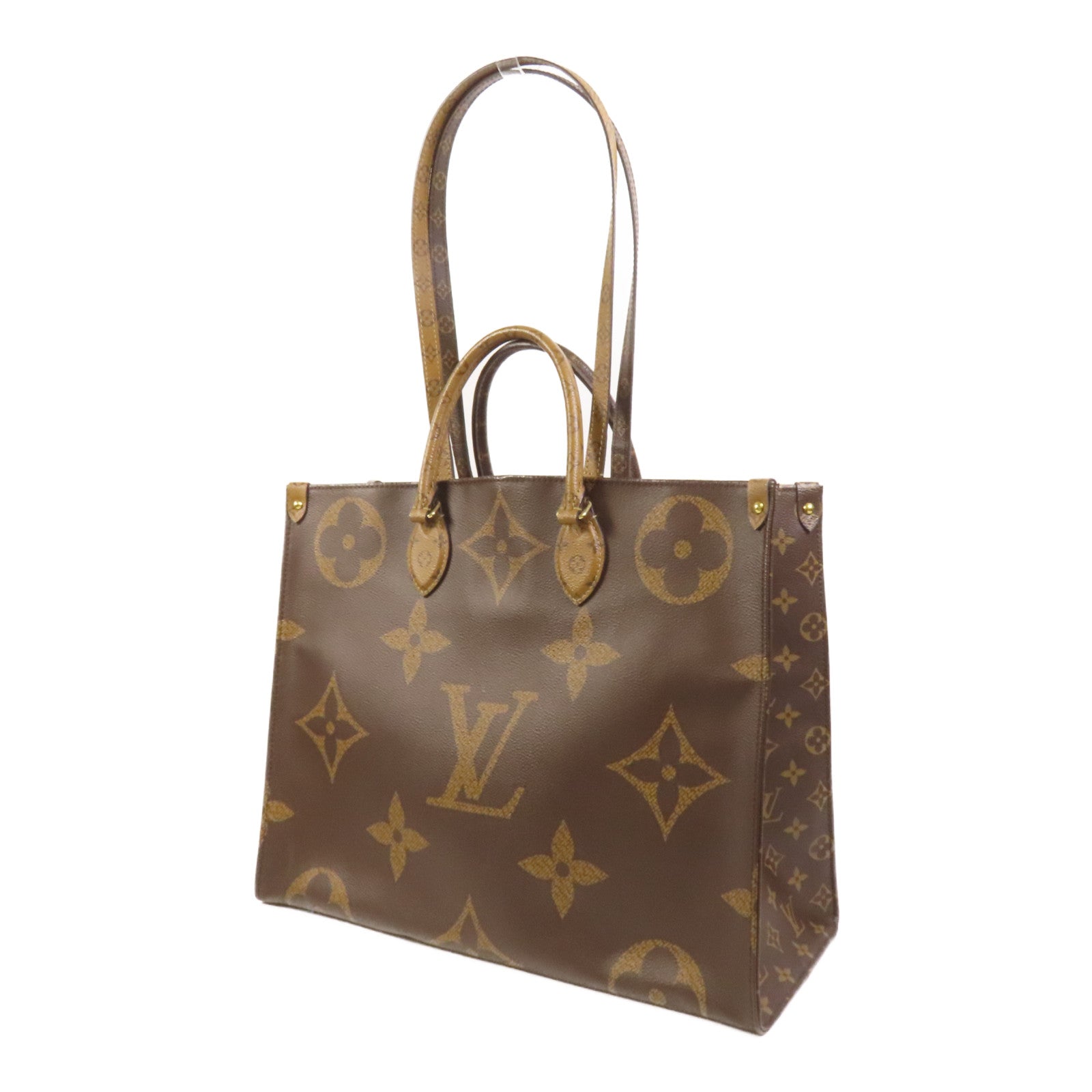 LOUIS VUITTON 【激減優惠】Monogram Giant Reverse On The Go GM金扣手挽肩背兩用袋