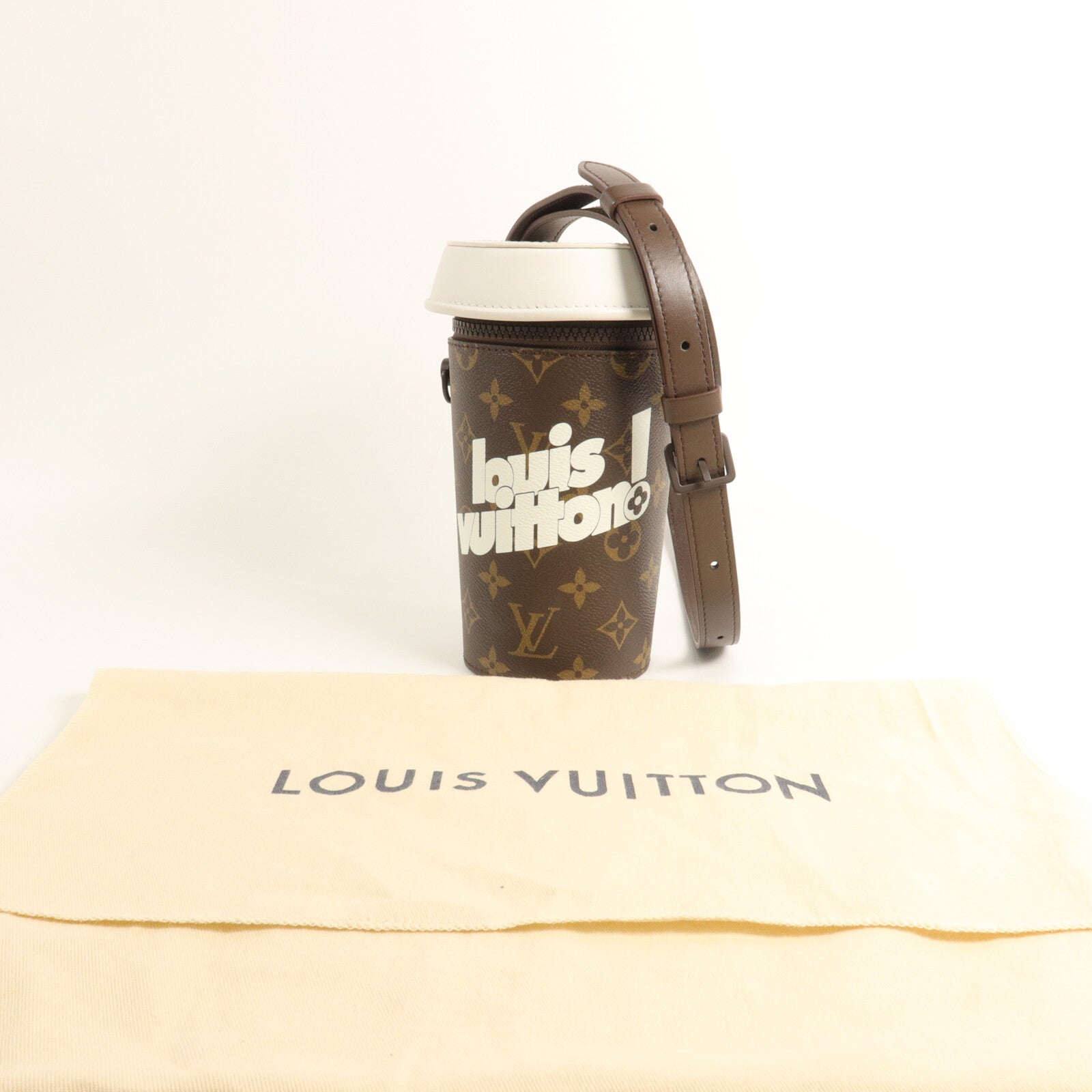 LOUIS VUITTON Monogram Coffee Cup Pouch肩背袋