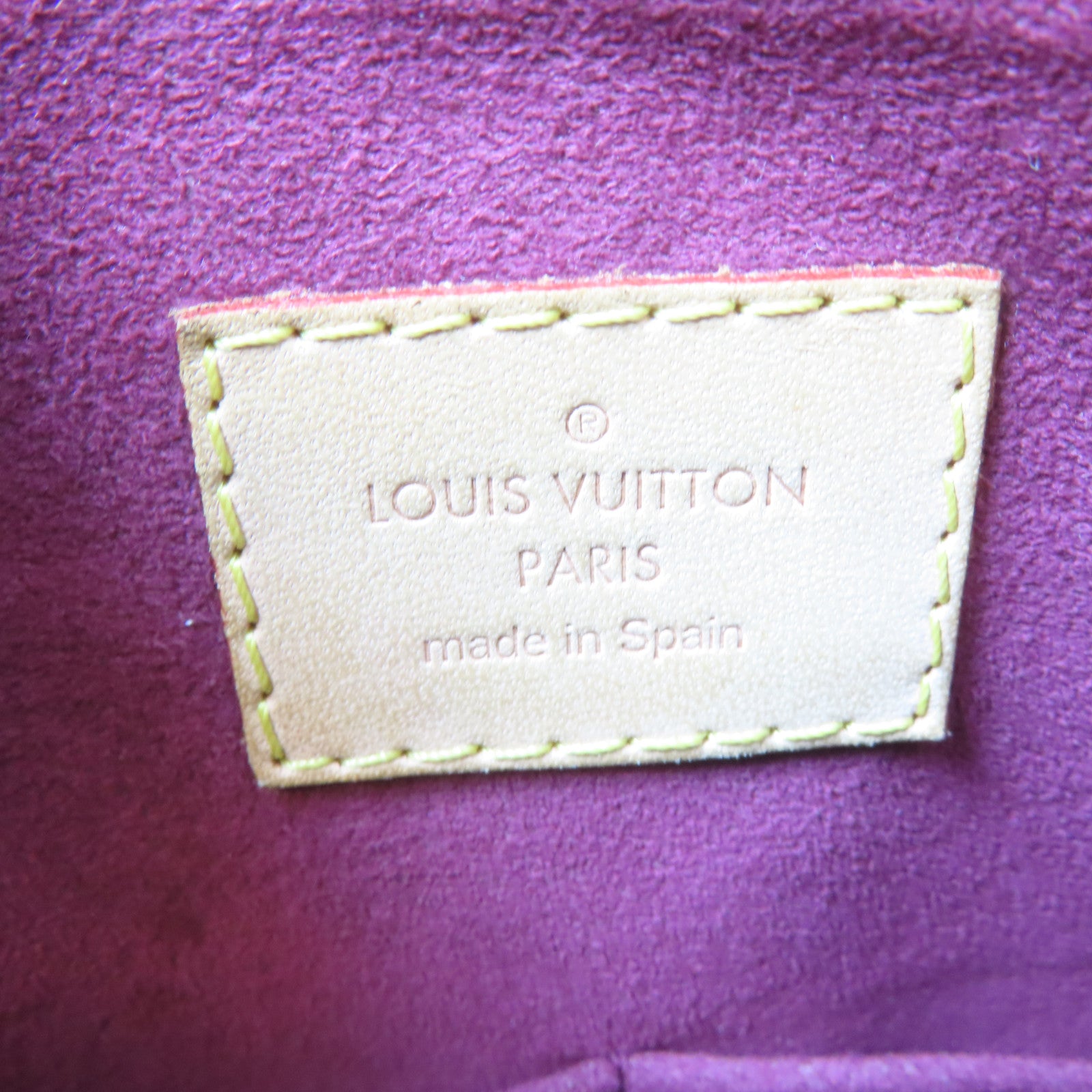 LOUIS VUITTON Monogram Pallas MM金扣手挽肩背兩用袋啡色/紫色