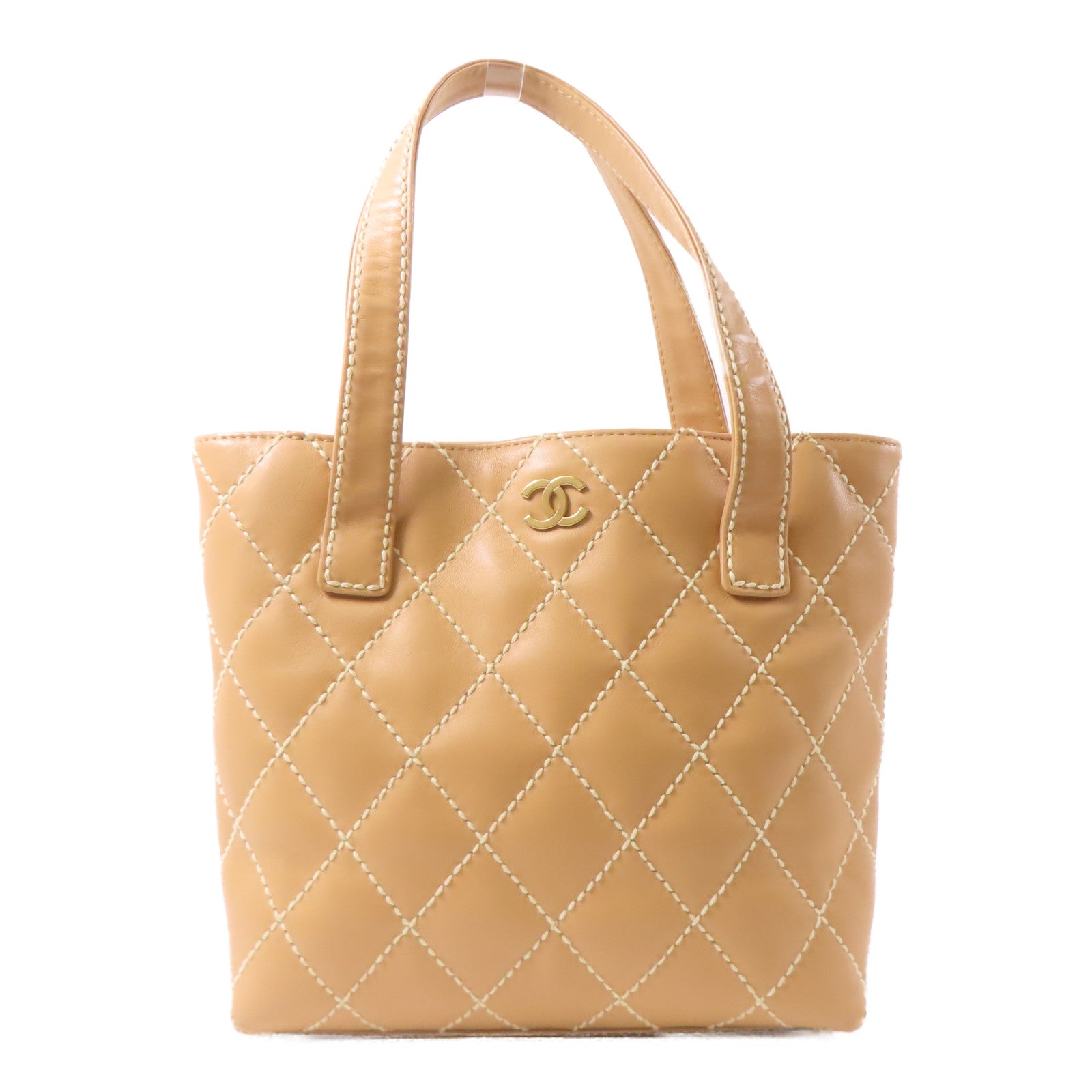 CHANEL 菱格牛皮皮革Shoulder Bag肩背袋啡色