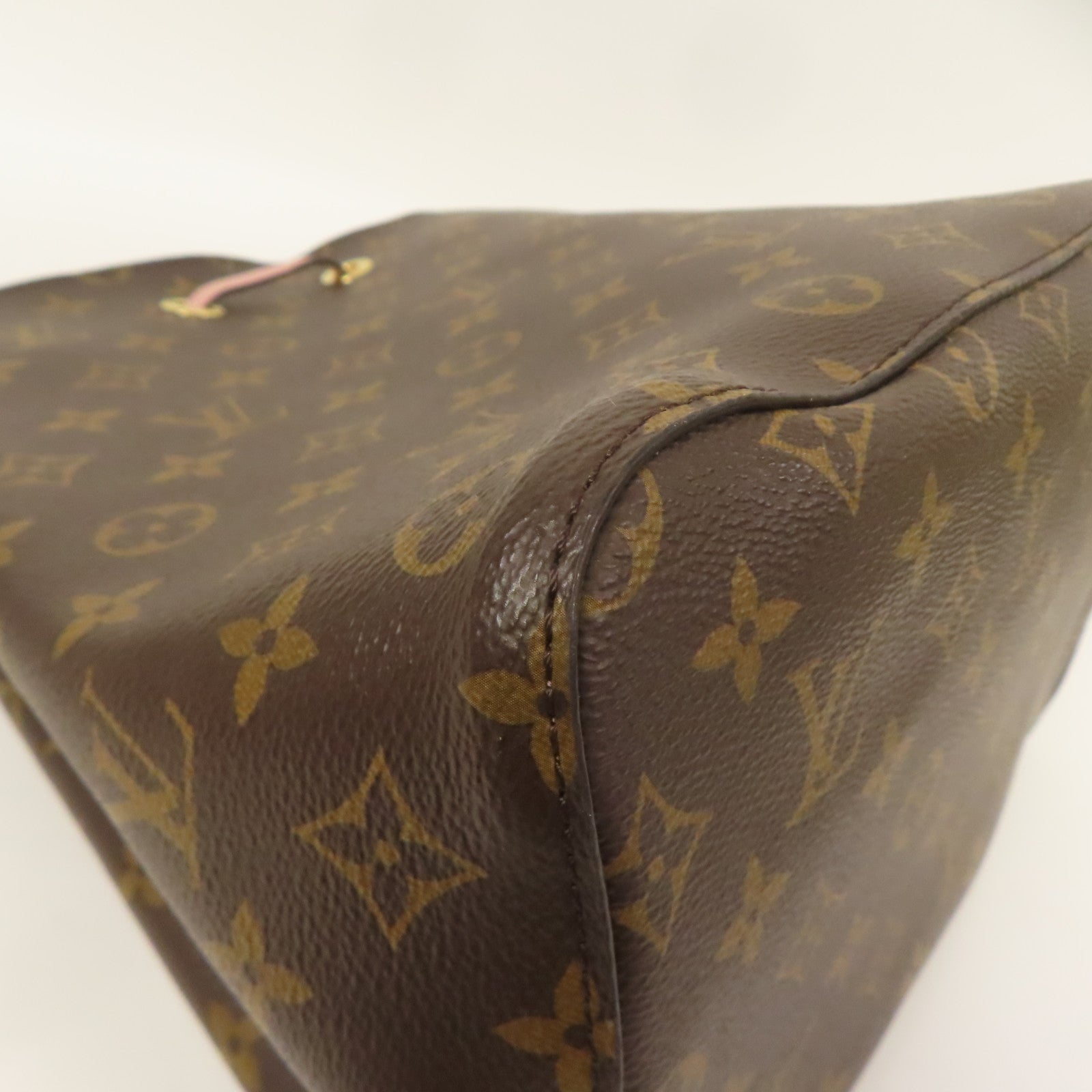 LOUIS VUITTON Monogram Neo Noe金扣手挽肩背兩用袋棕色/粉紅色