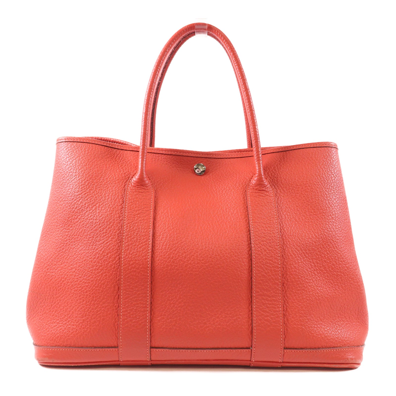 HERMES Negonda皮革GardenParty PM銀扣手挽袋Bougainvillier