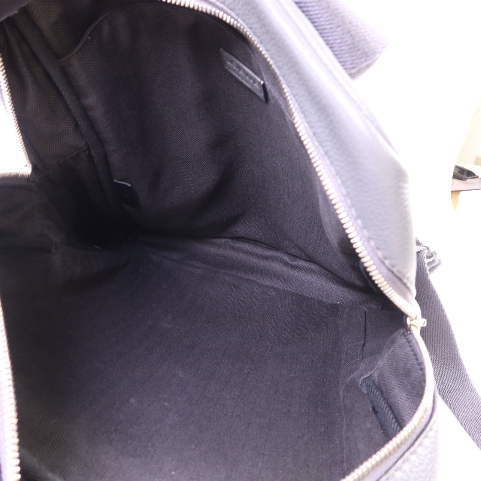 LOEWE 牛皮皮革Military Backpack銀扣背包