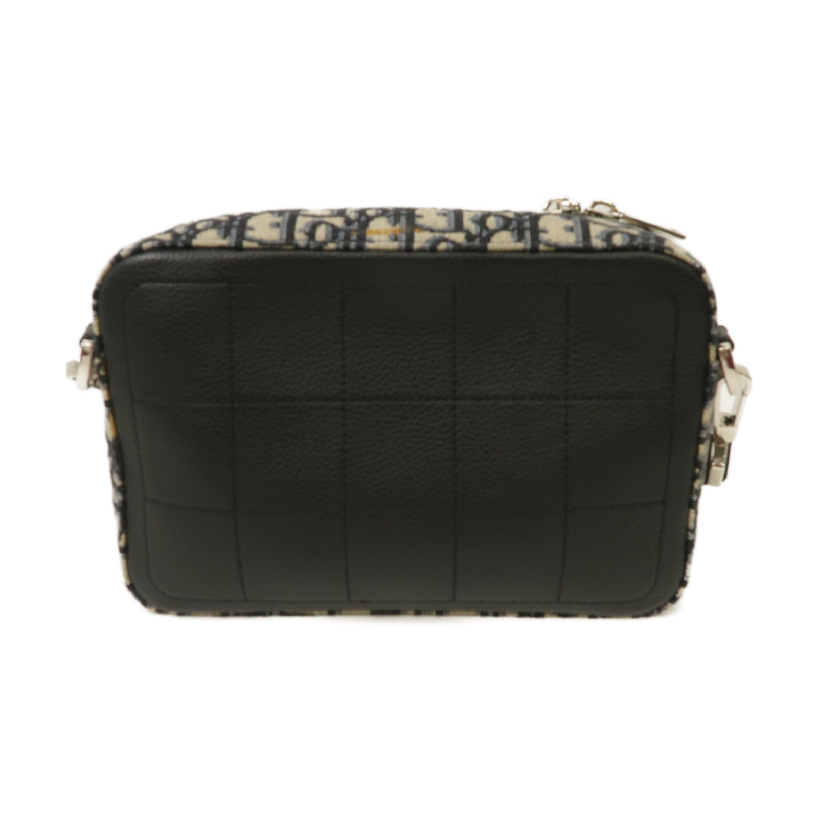 Dior 帆布Shoulder Bag銀扣肩背袋黑色/藍色