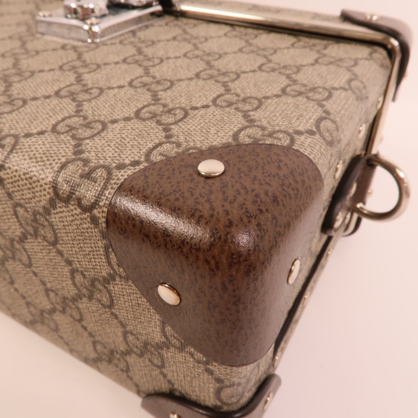 GUCCI 塗層帆布Globe Trotter GG Beauty Case手挽肩背兩用袋