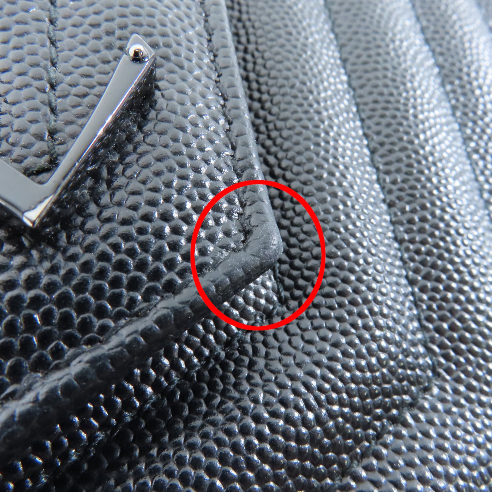 SAINT LAURENT 牛皮皮革Chain Shoulder Bag鏈帶肩背袋黑色