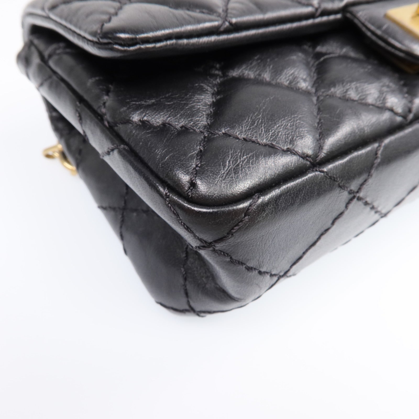 CHANEL 【激減優惠】牛皮皮革2.55 Belt Bag金扣鏈帶肩背袋
