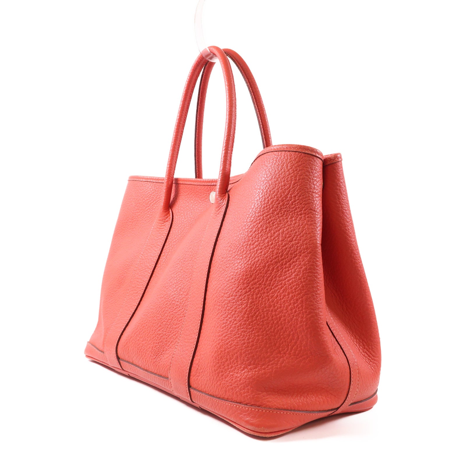 HERMES Negonda皮革GardenParty PM銀扣手挽袋Bougainvillier