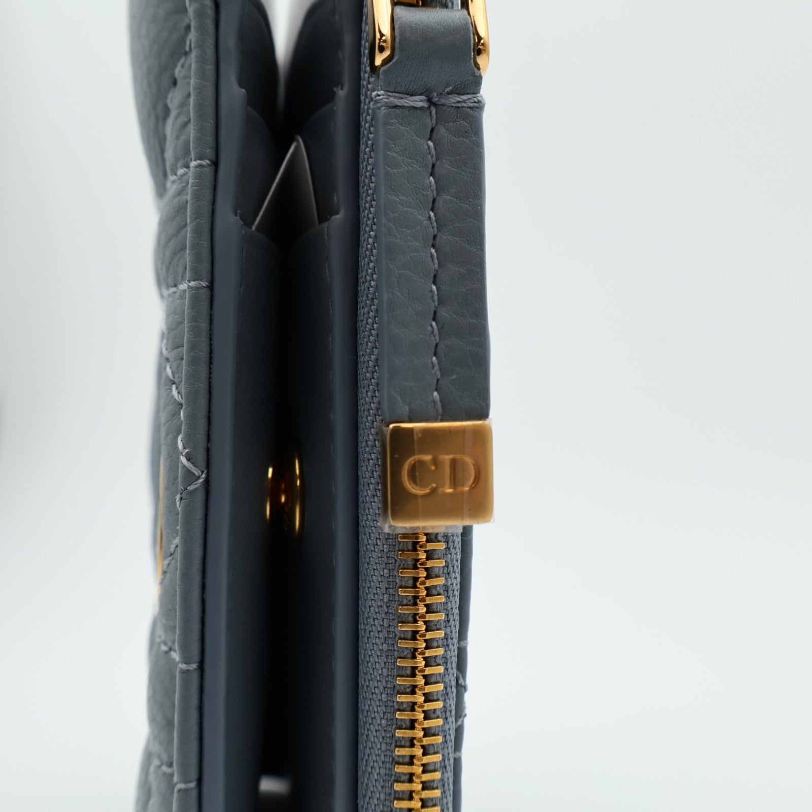 Dior 牛皮皮革Wallet金扣錢包