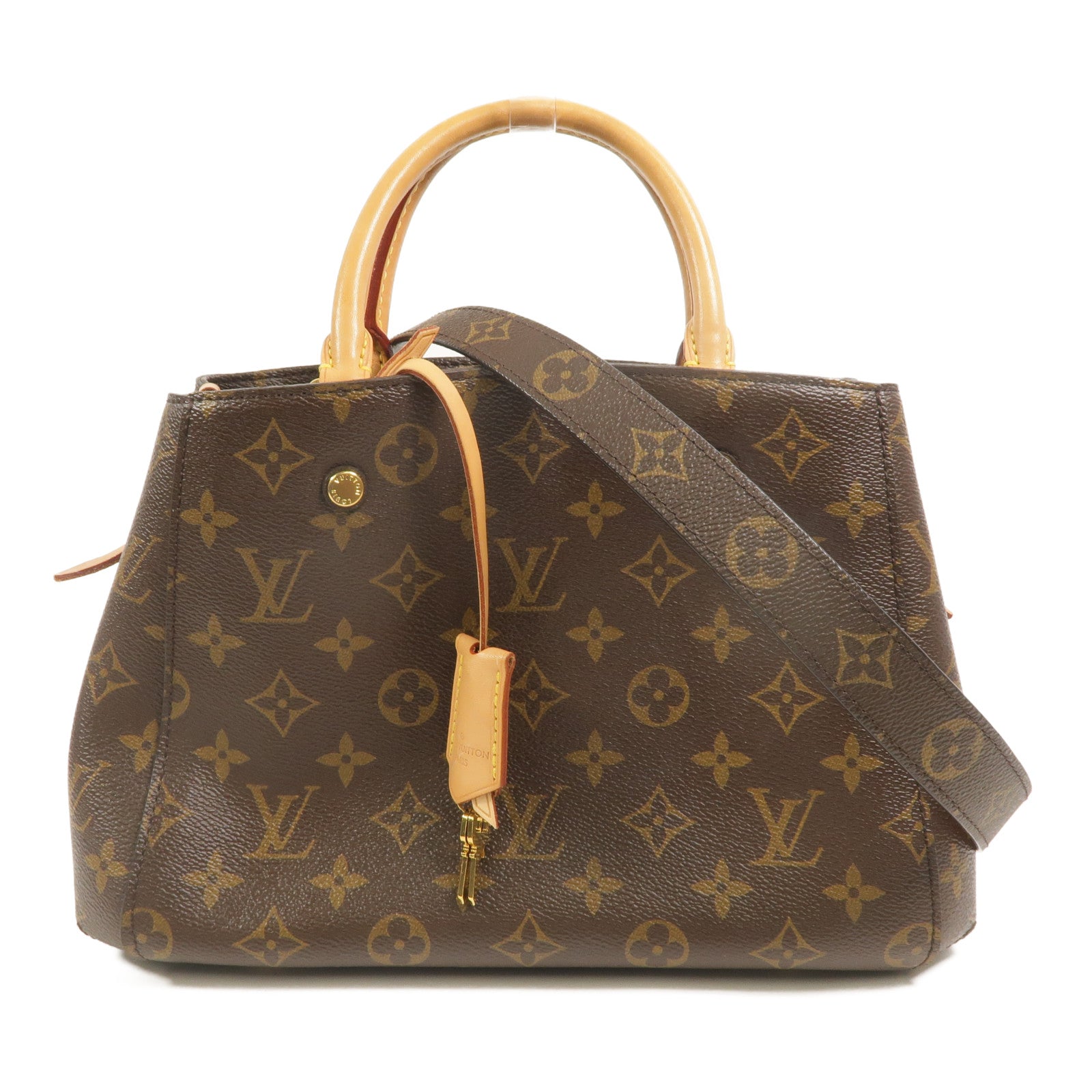 LOUIS VUITTON Monogram Montaigne BB金扣手挽肩背兩用袋