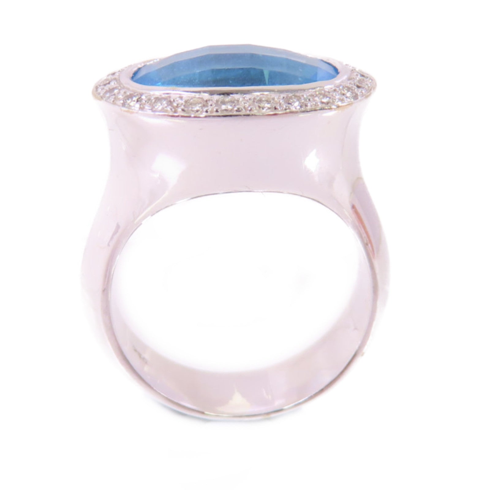 JEWELRY 18K白金/拓帕石Topaz Ring戒指US#5.25