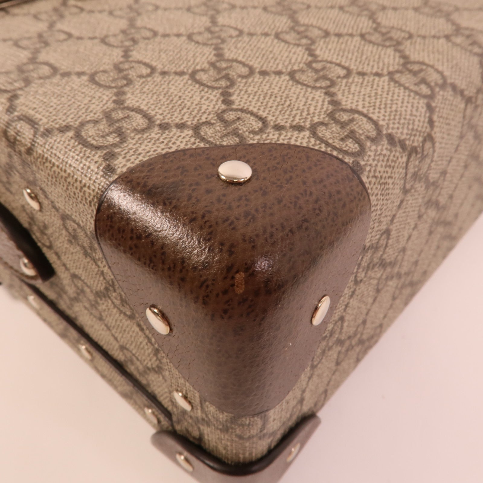 GUCCI 塗層帆布Globe Trotter GG Beauty Case手挽肩背兩用袋