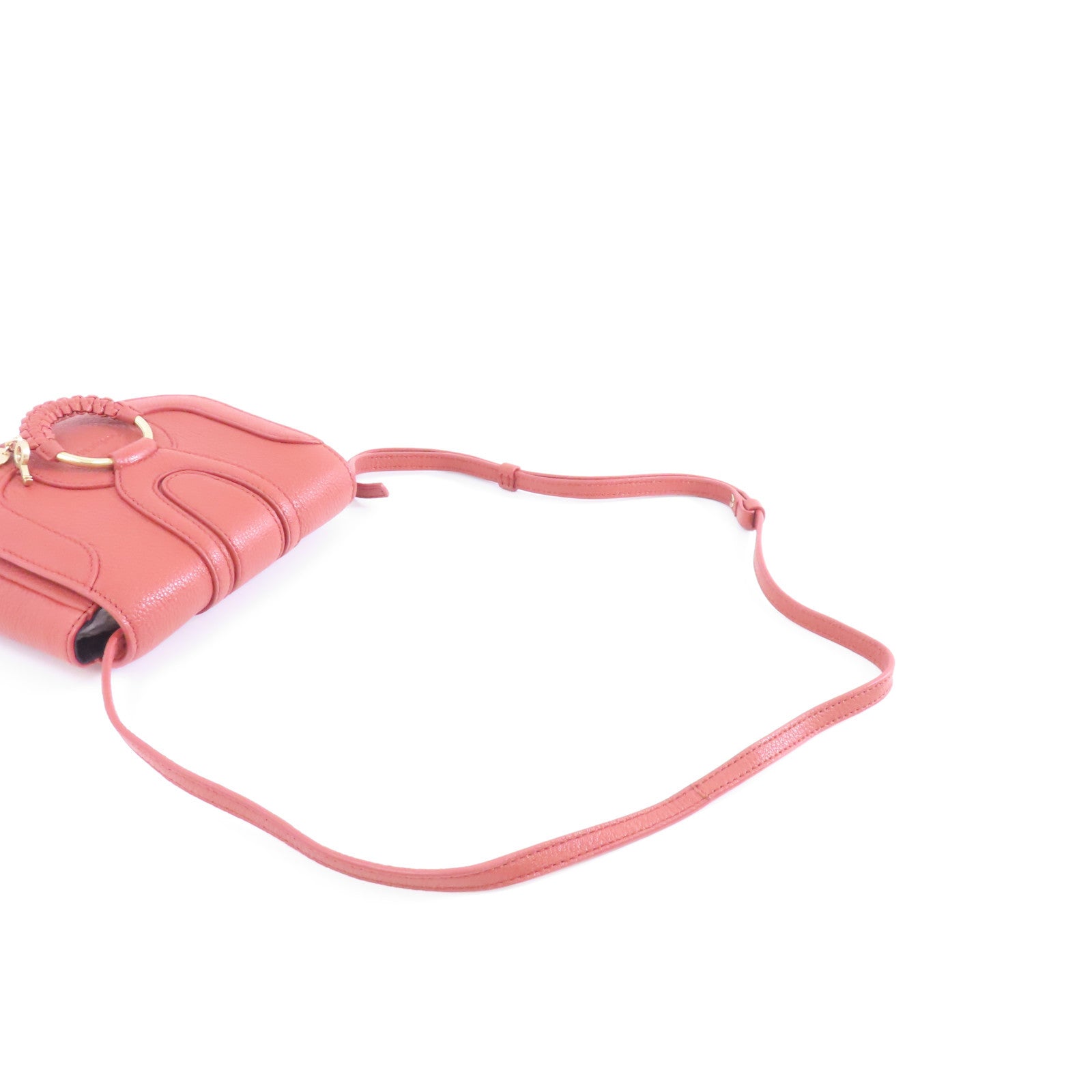SEE BY CHLOE 牛皮皮革Shoulder Bag金扣肩背袋紅色