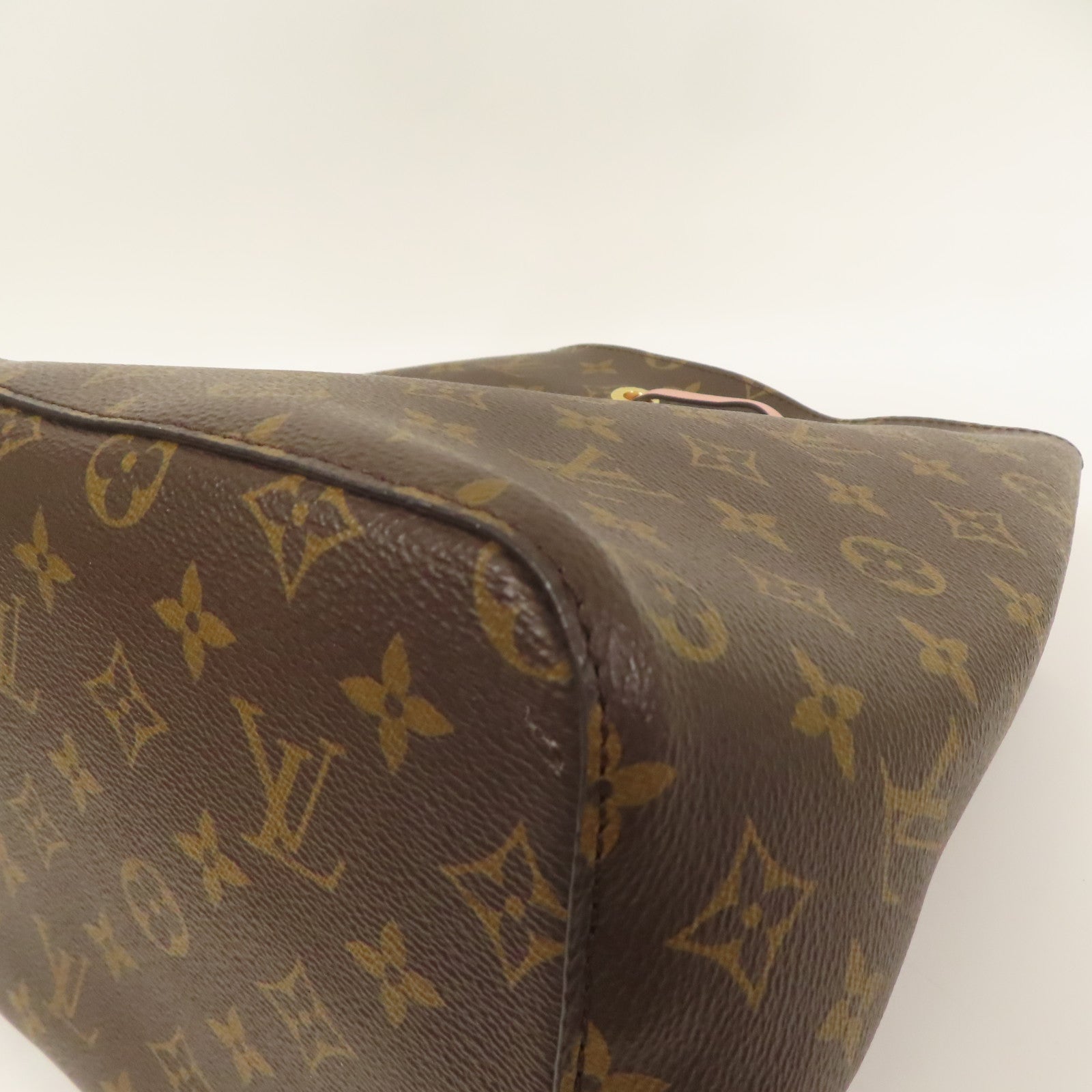 LOUIS VUITTON Monogram Neo Noe金扣手挽肩背兩用袋棕色/粉紅色
