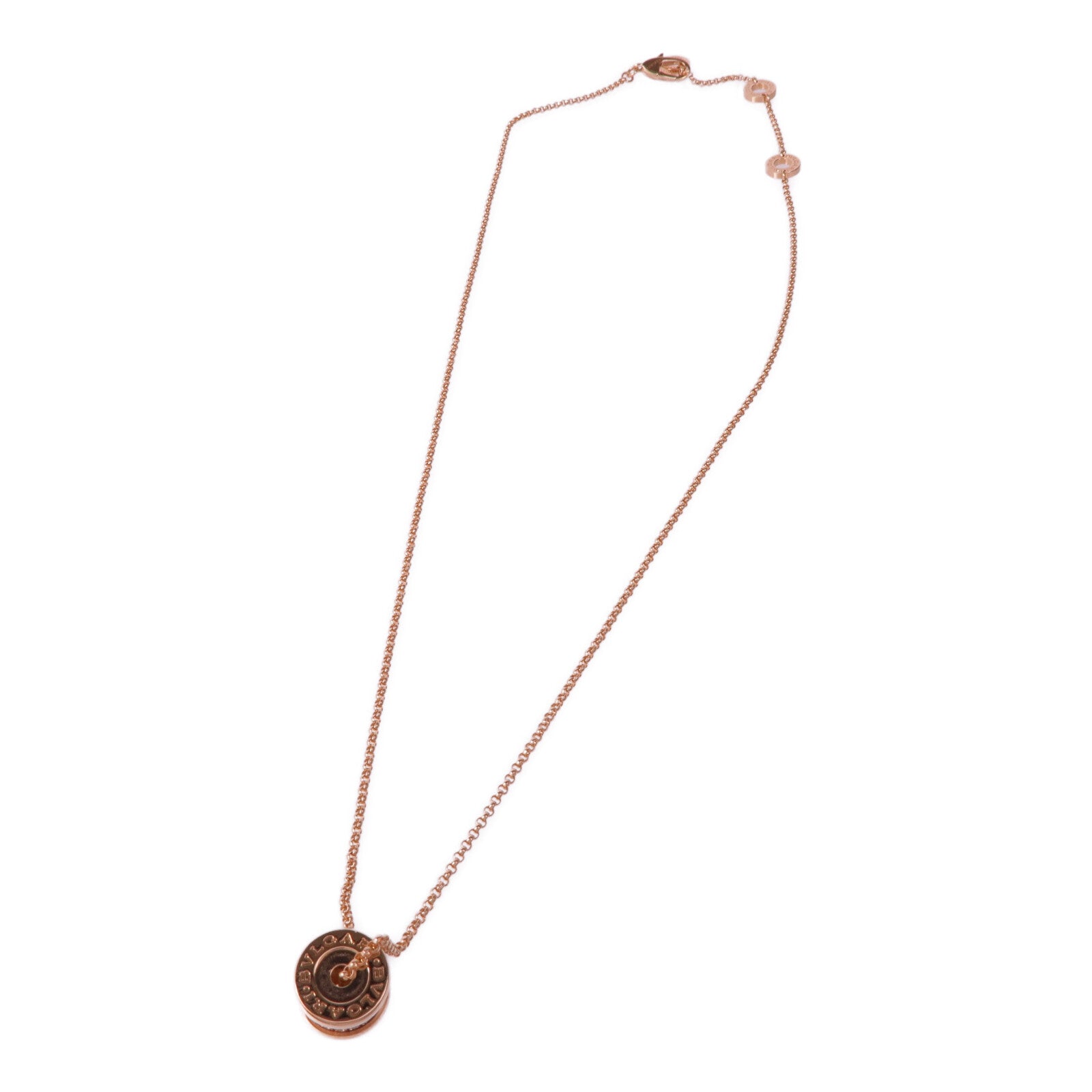 BVLGARI 18K玫瑰金B.zero1 Necklace鑽石項鍊