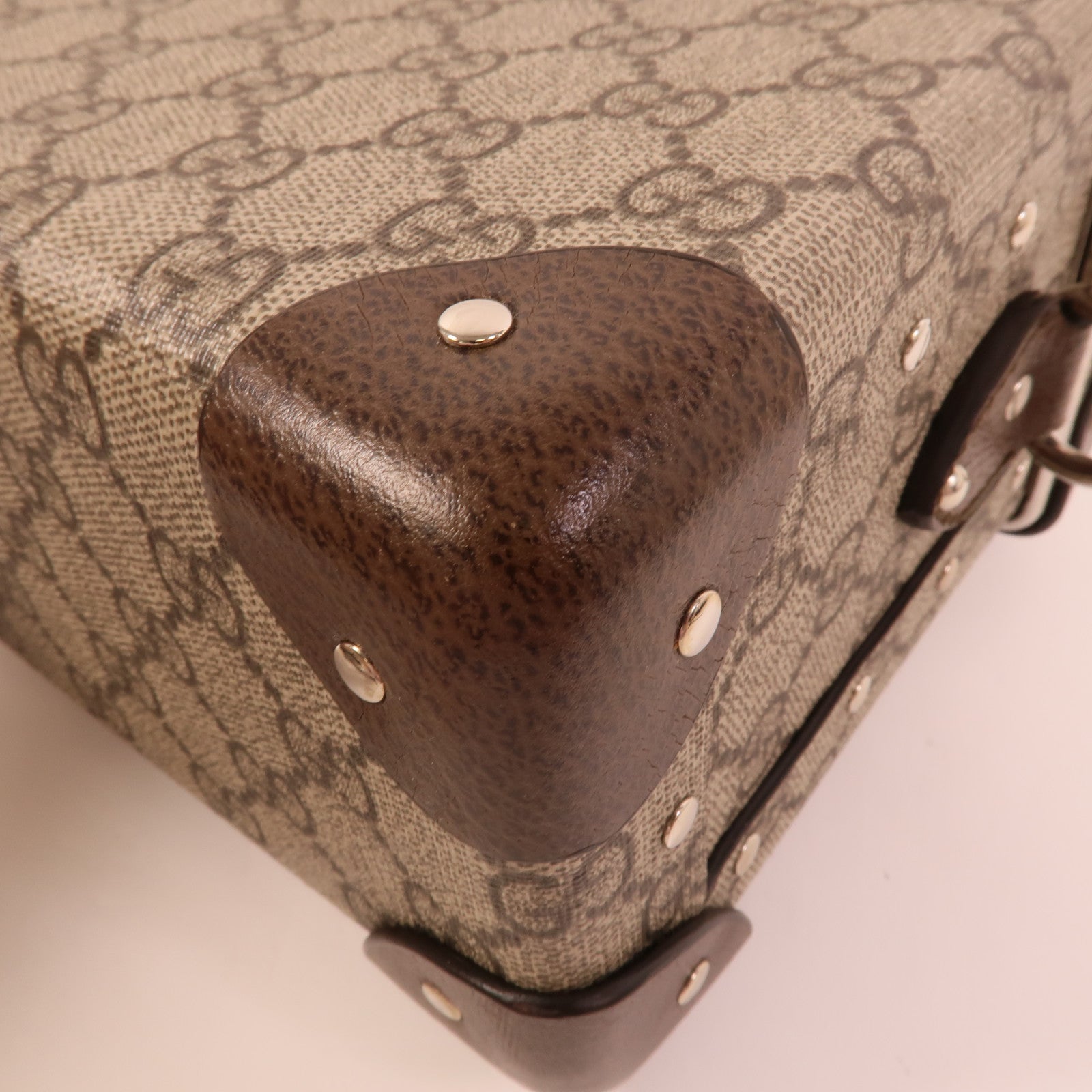 GUCCI 塗層帆布Globe Trotter GG Beauty Case手挽肩背兩用袋