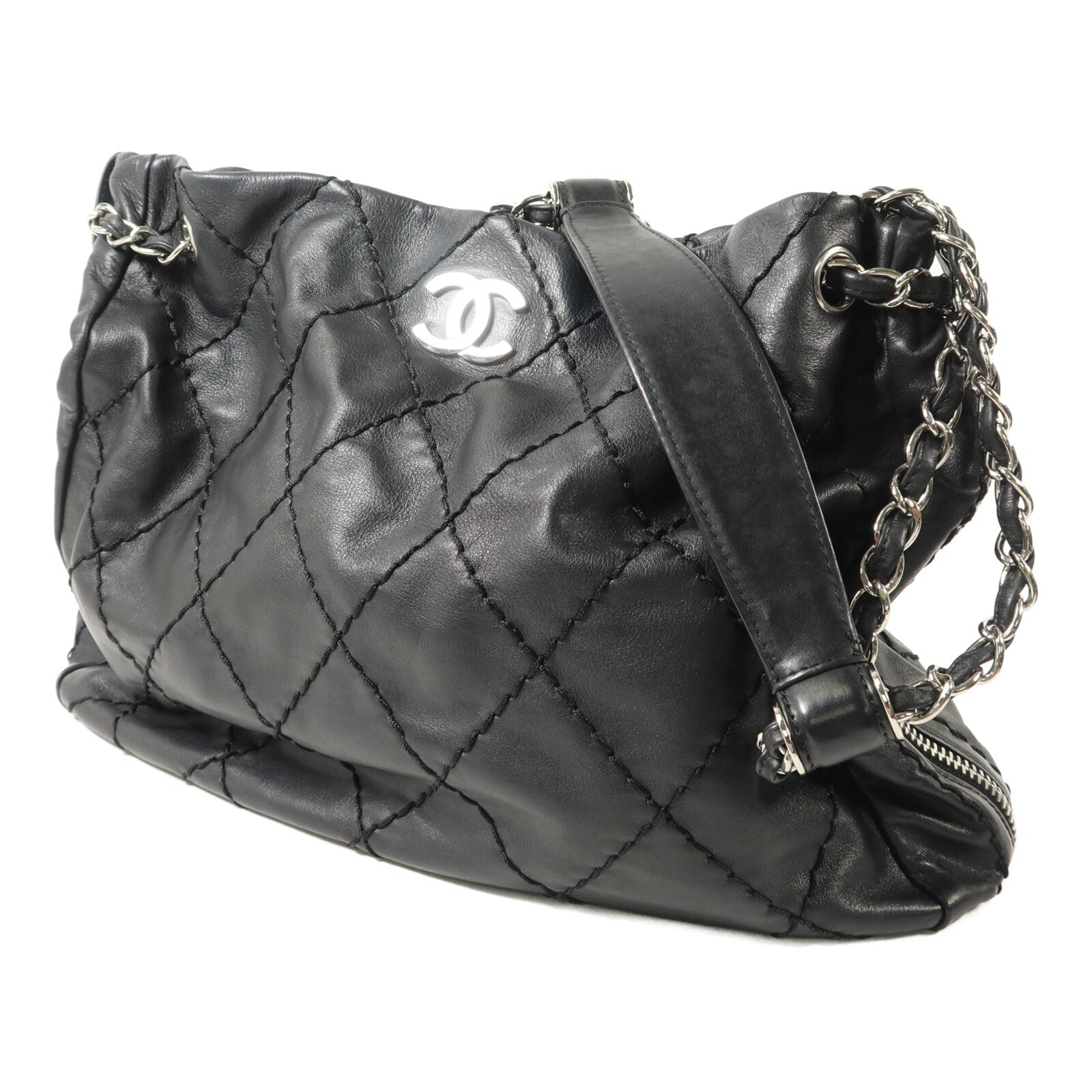CHANEL 羊皮皮革Shoulder Bag鏈帶肩背袋