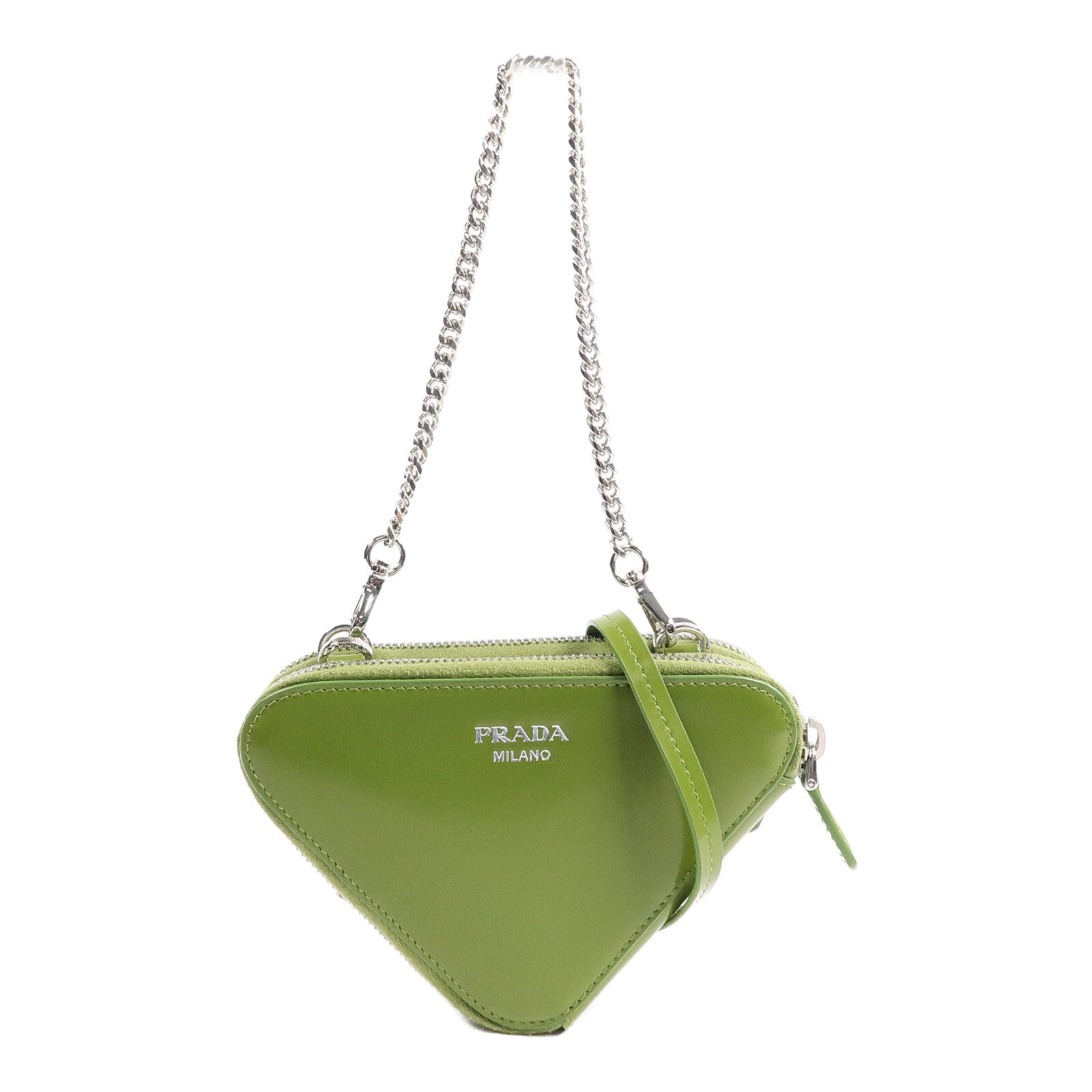 PRADA 牛皮皮革Mini Contenitori鏈帶手挽肩背兩用袋