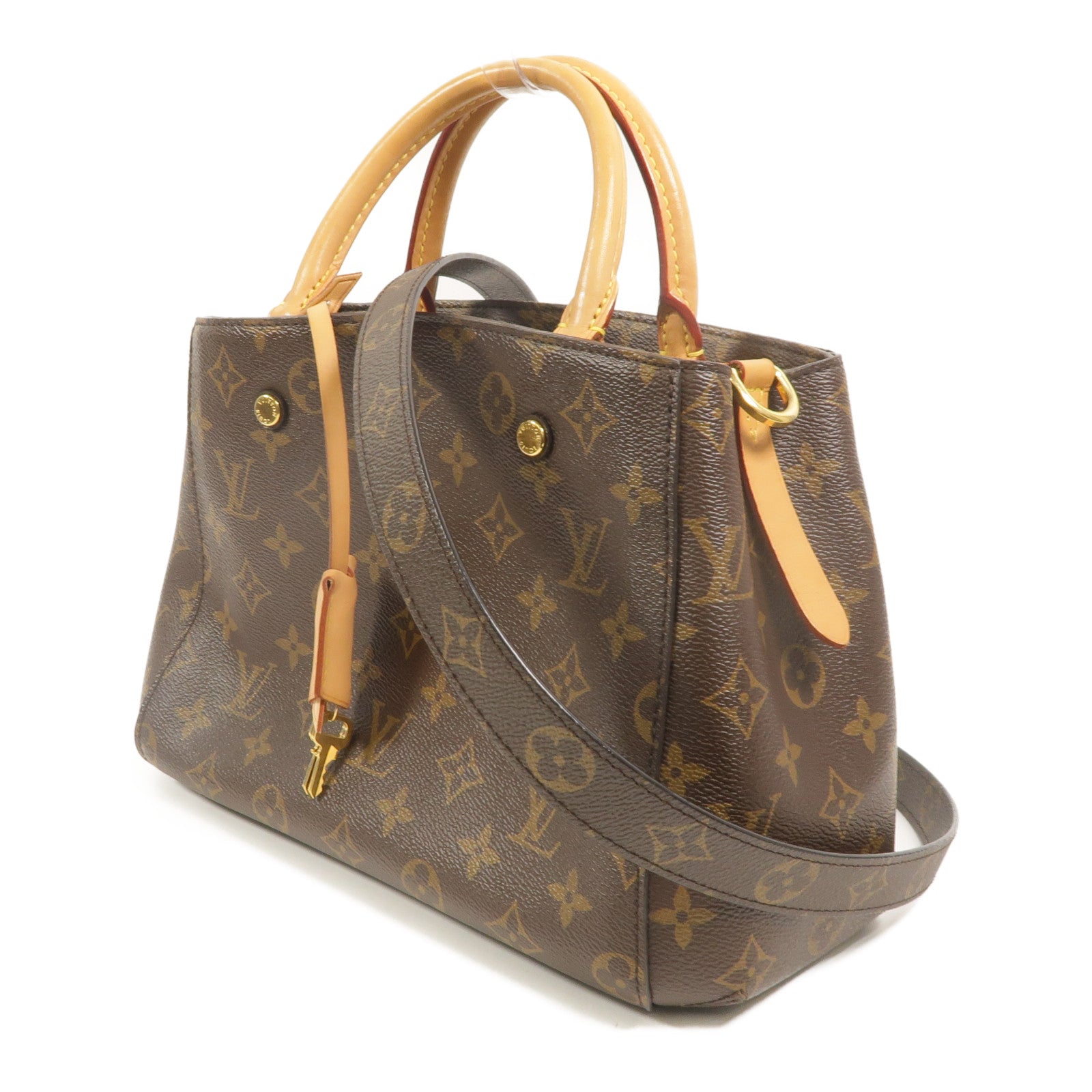 LOUIS VUITTON Monogram Montaigne BB金扣手挽肩背兩用袋
