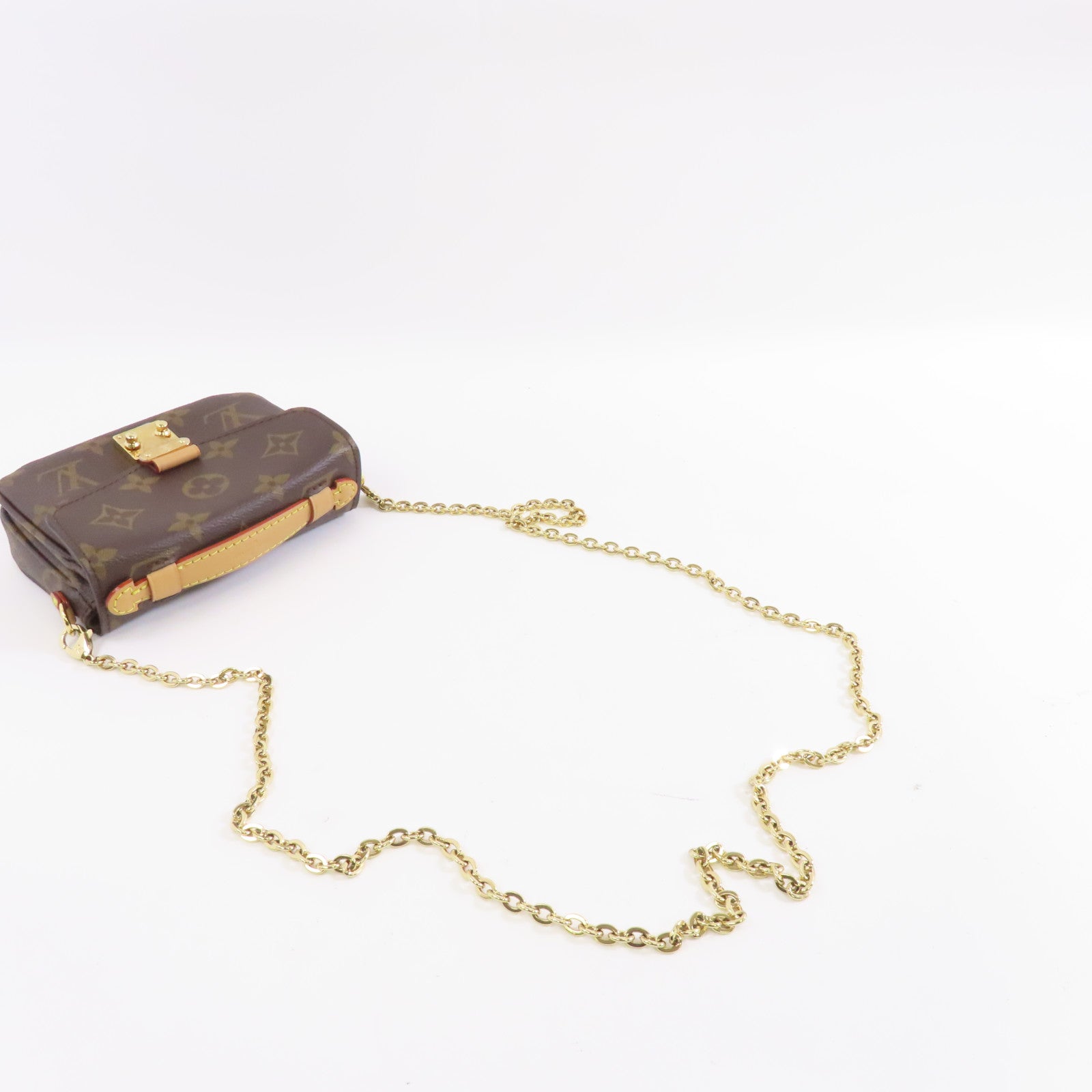 LOUIS VUITTON Monogram Micro Metis金扣手挽肩背兩用袋棕色