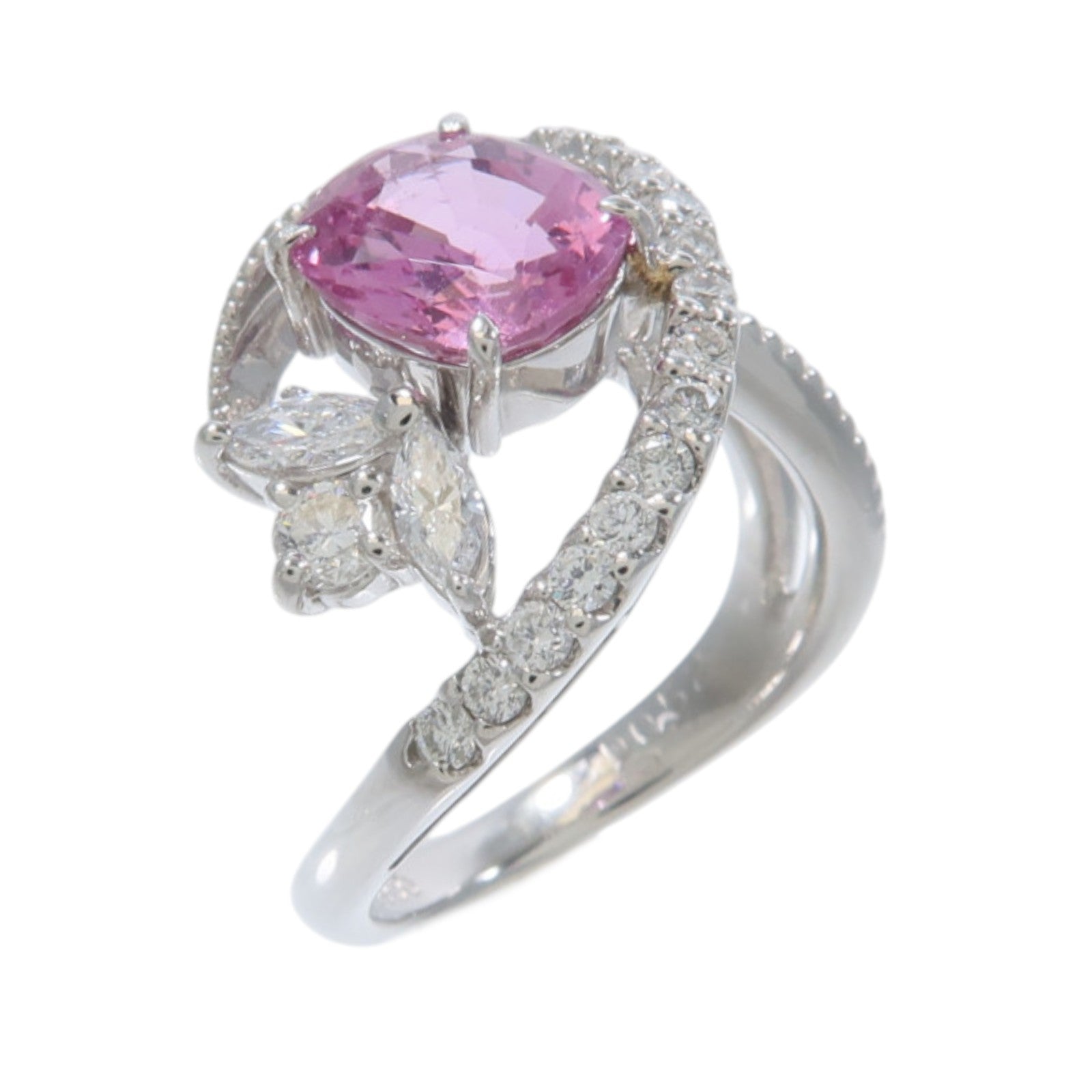 JEWELRY PT900鉑金Purple Sapphire Ring紫色藍寶石/鑽石戒指