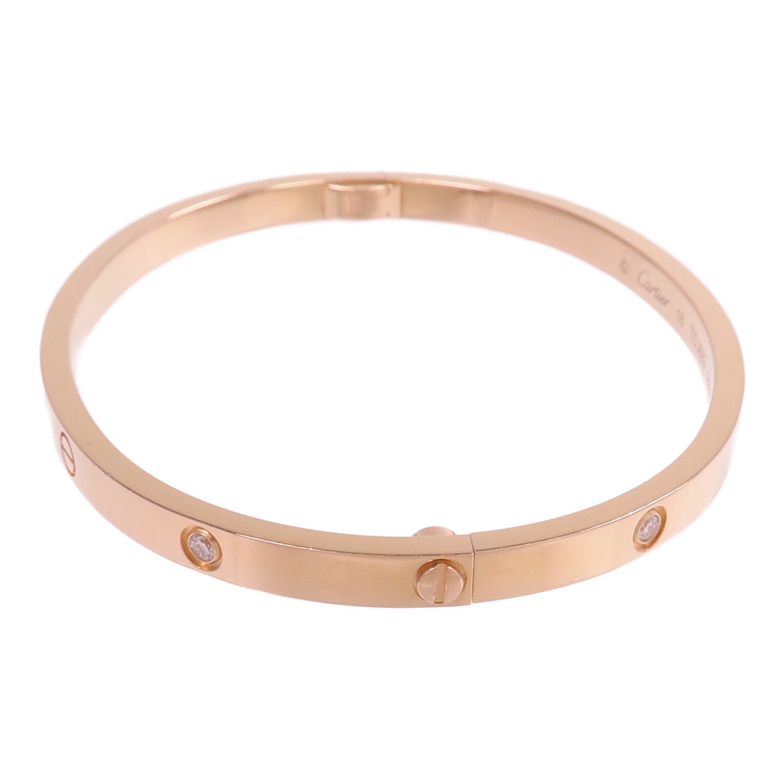 CARTIER 18K玫瑰金Love Bracelet Small Model鑽石手鐲Cartier#16