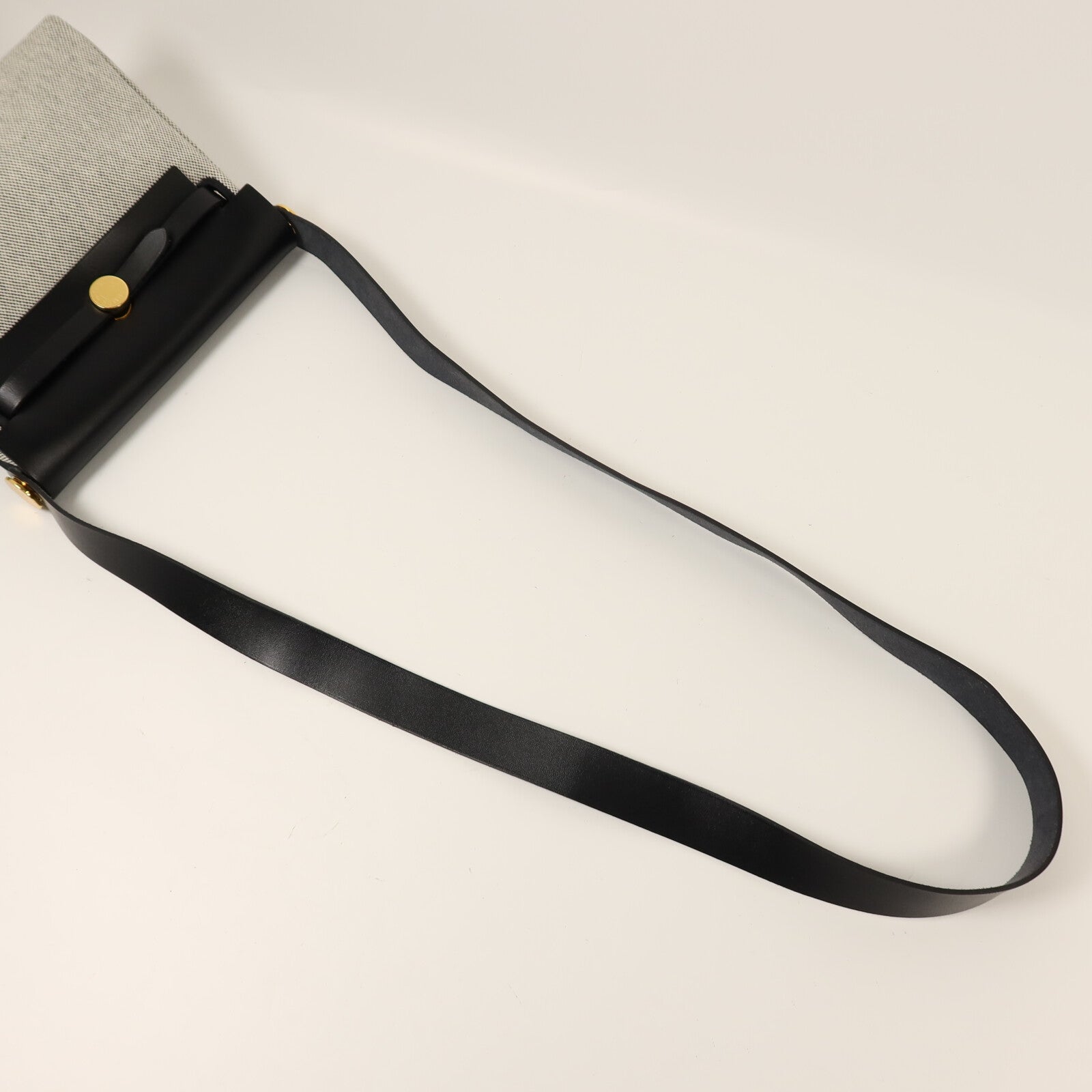HERMES Toile H帆布Mini Herbag金扣肩背袋Noir