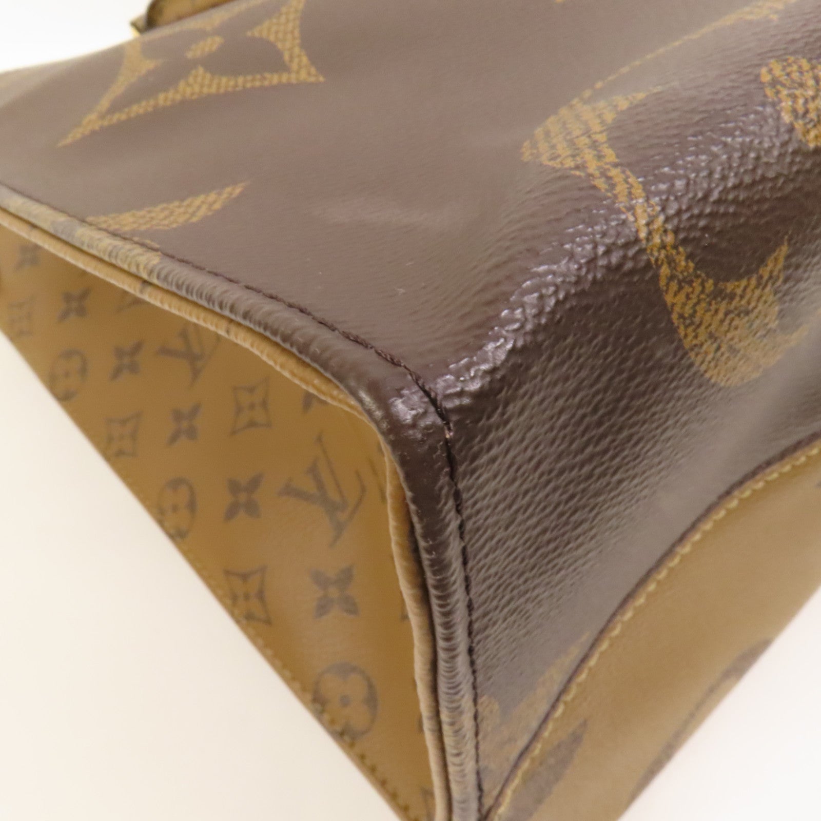 LOUIS VUITTON 【激減優惠】Monogram Giant Reverse On The Go GM金扣手挽肩背兩用袋