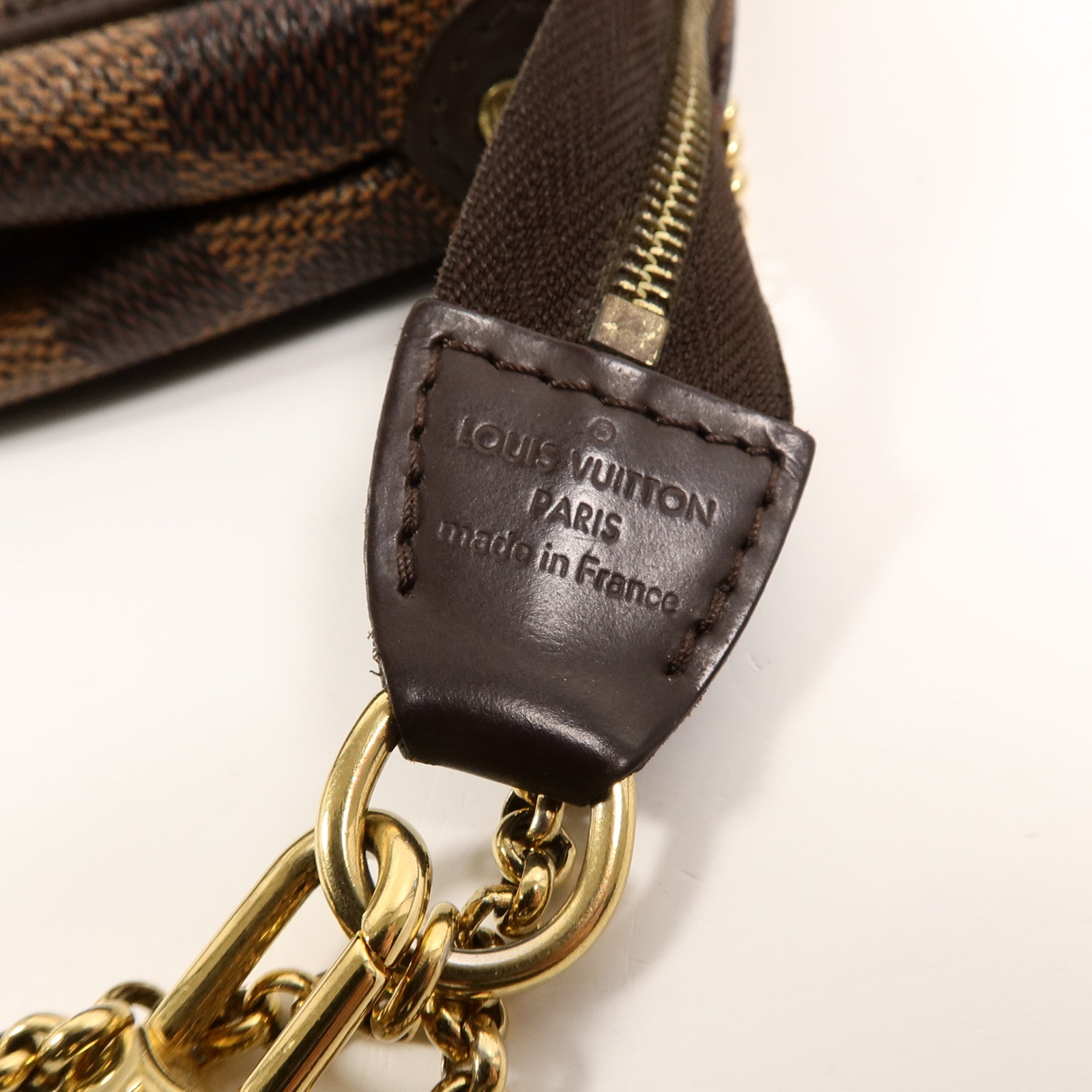 LOUIS VUITTON Damier Eva鏈帶手挽肩背兩用袋