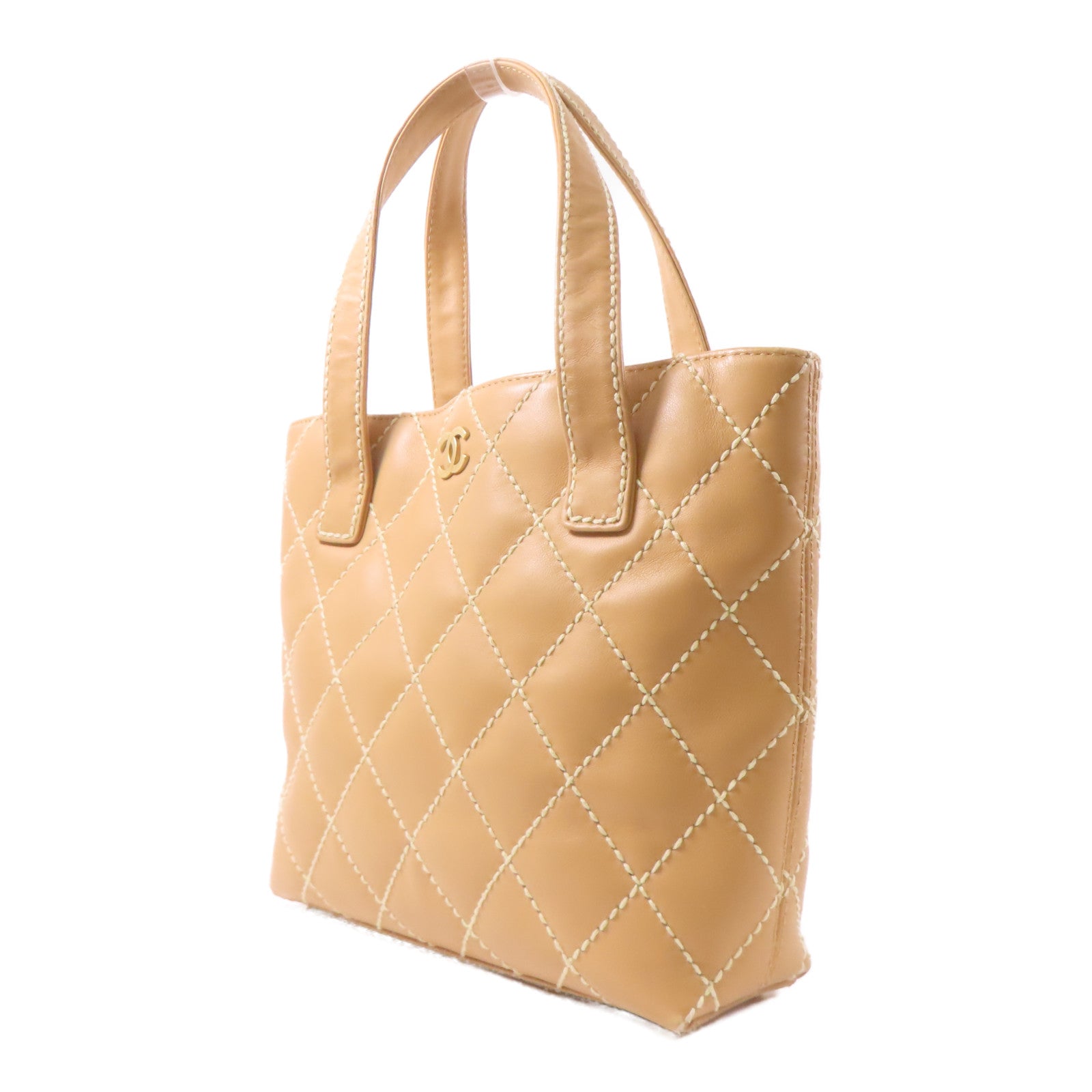 CHANEL 菱格牛皮皮革Shoulder Bag肩背袋啡色
