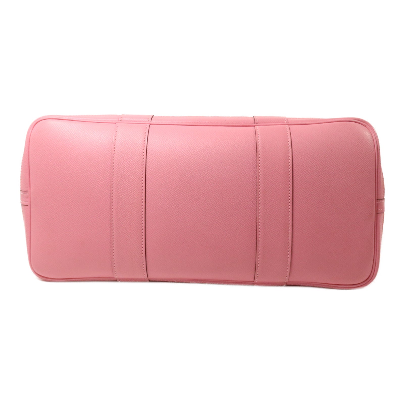 HERMES 帆布GardenParty PM手挽袋Pink/Ruby