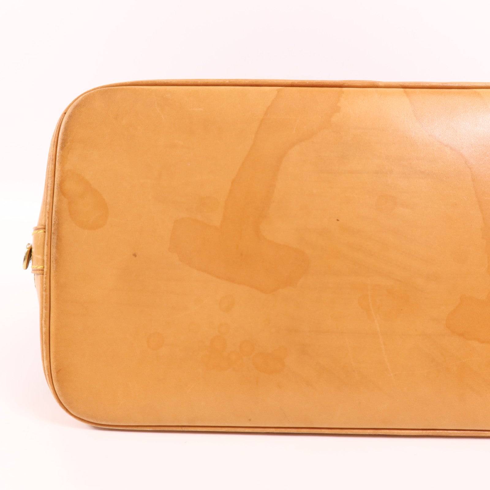 LOUIS VUITTON Monogram Alma PM金扣手挽袋棕色