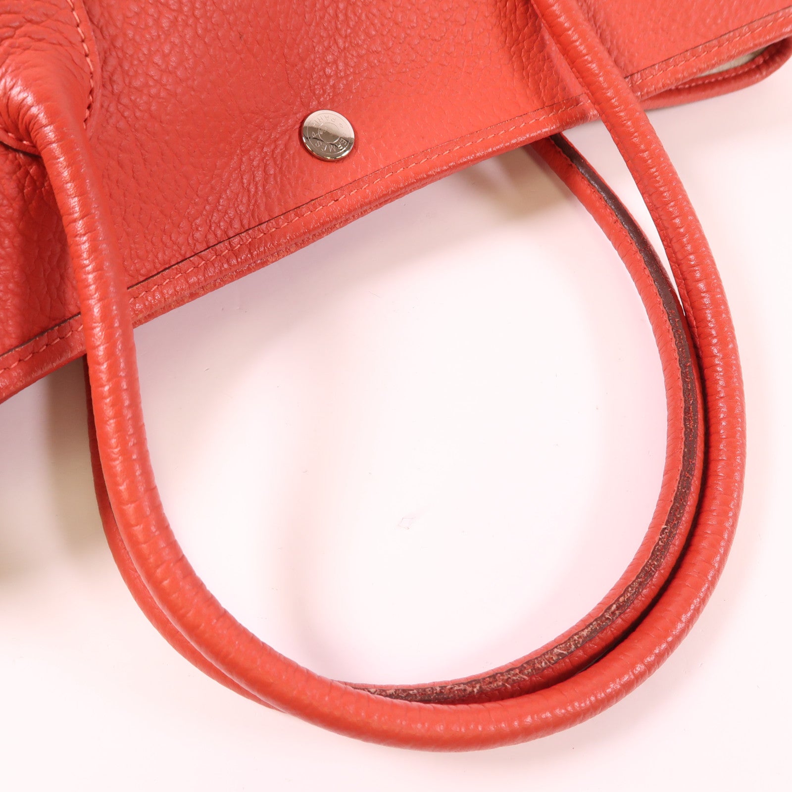 HERMES Negonda皮革GardenParty PM銀扣手挽袋Bougainvillier