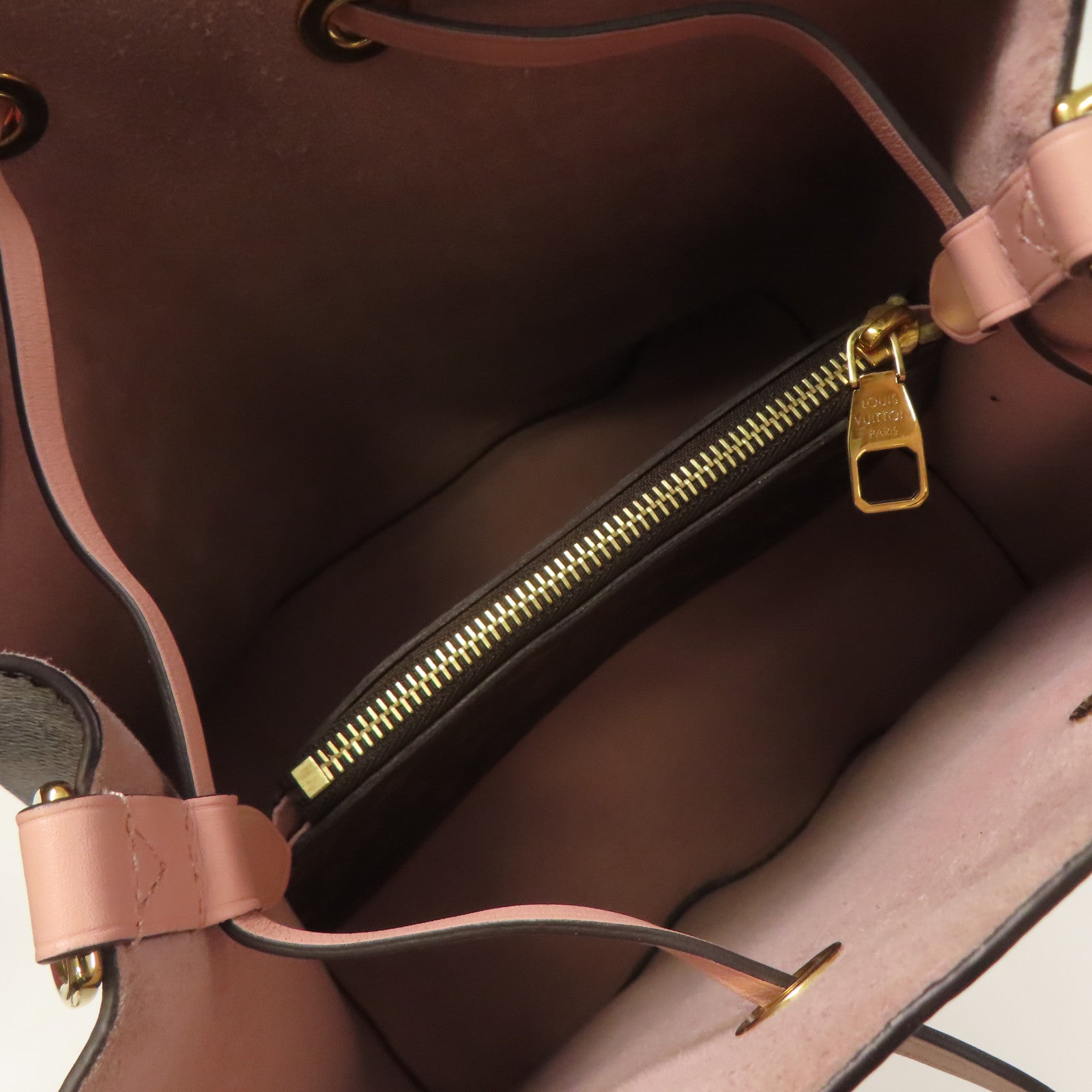 LOUIS VUITTON Monogram Neo Noe金扣手挽肩背兩用袋棕色/粉紅色