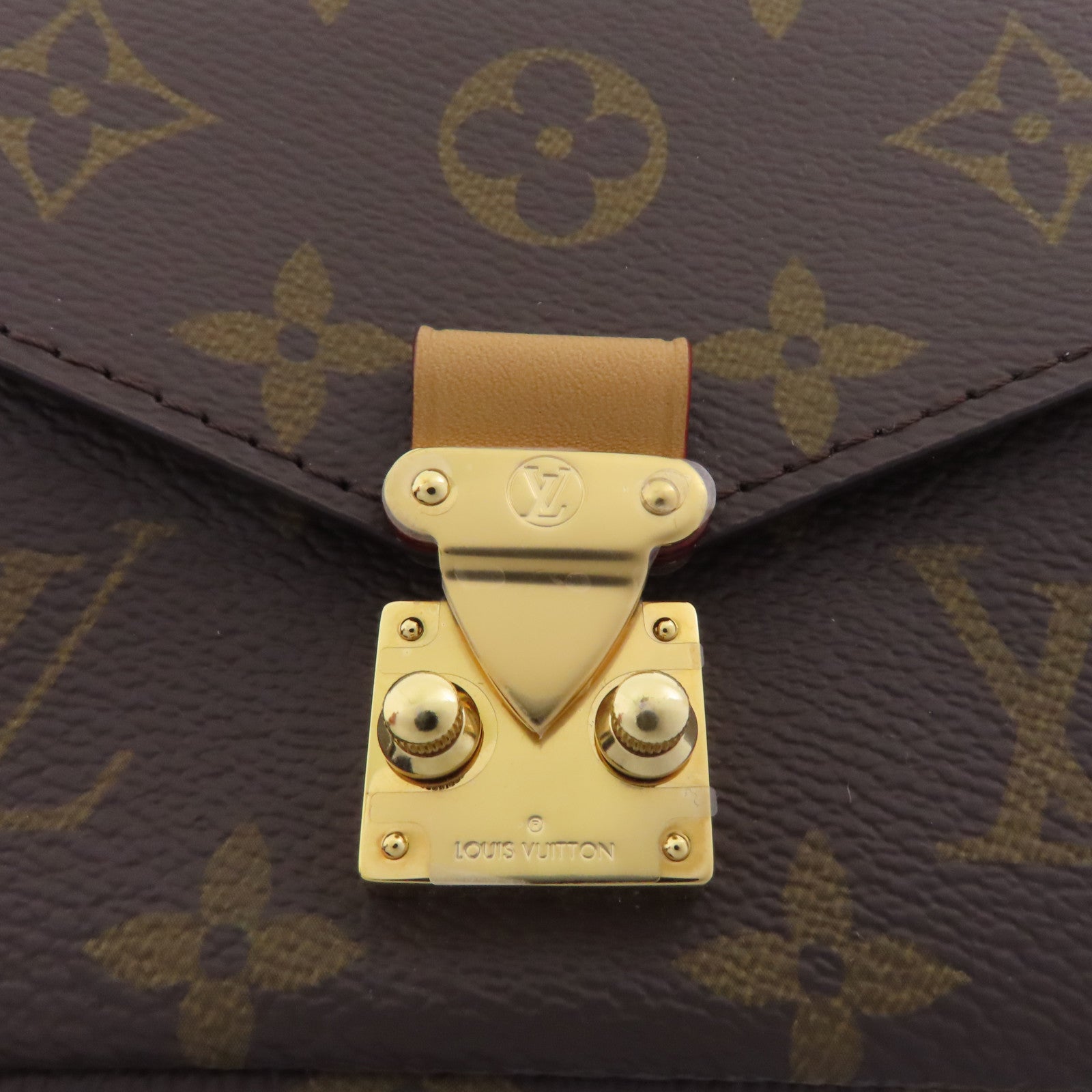 LOUIS VUITTON Monogram Micro Metis金扣手挽肩背兩用袋棕色