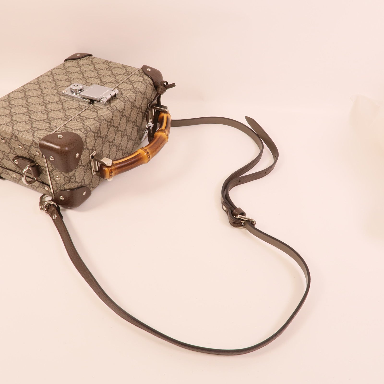 GUCCI 塗層帆布Globe Trotter GG Beauty Case手挽肩背兩用袋