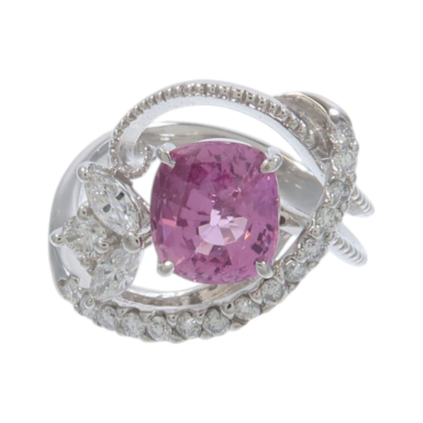 JEWELRY PT900鉑金Purple Sapphire Ring紫色藍寶石/鑽石戒指